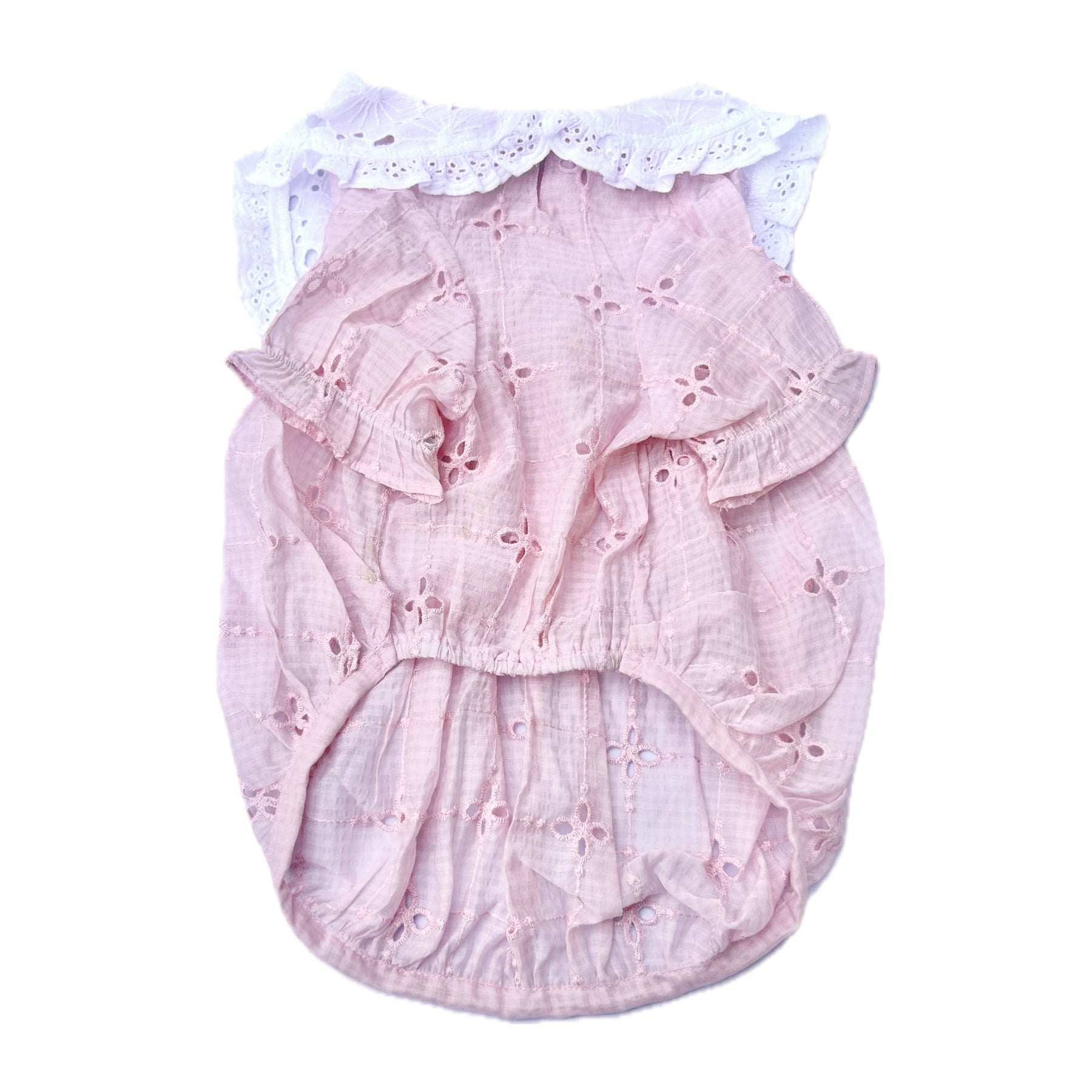 PINK BIG COLLAR BUBBLE DOG DRESS