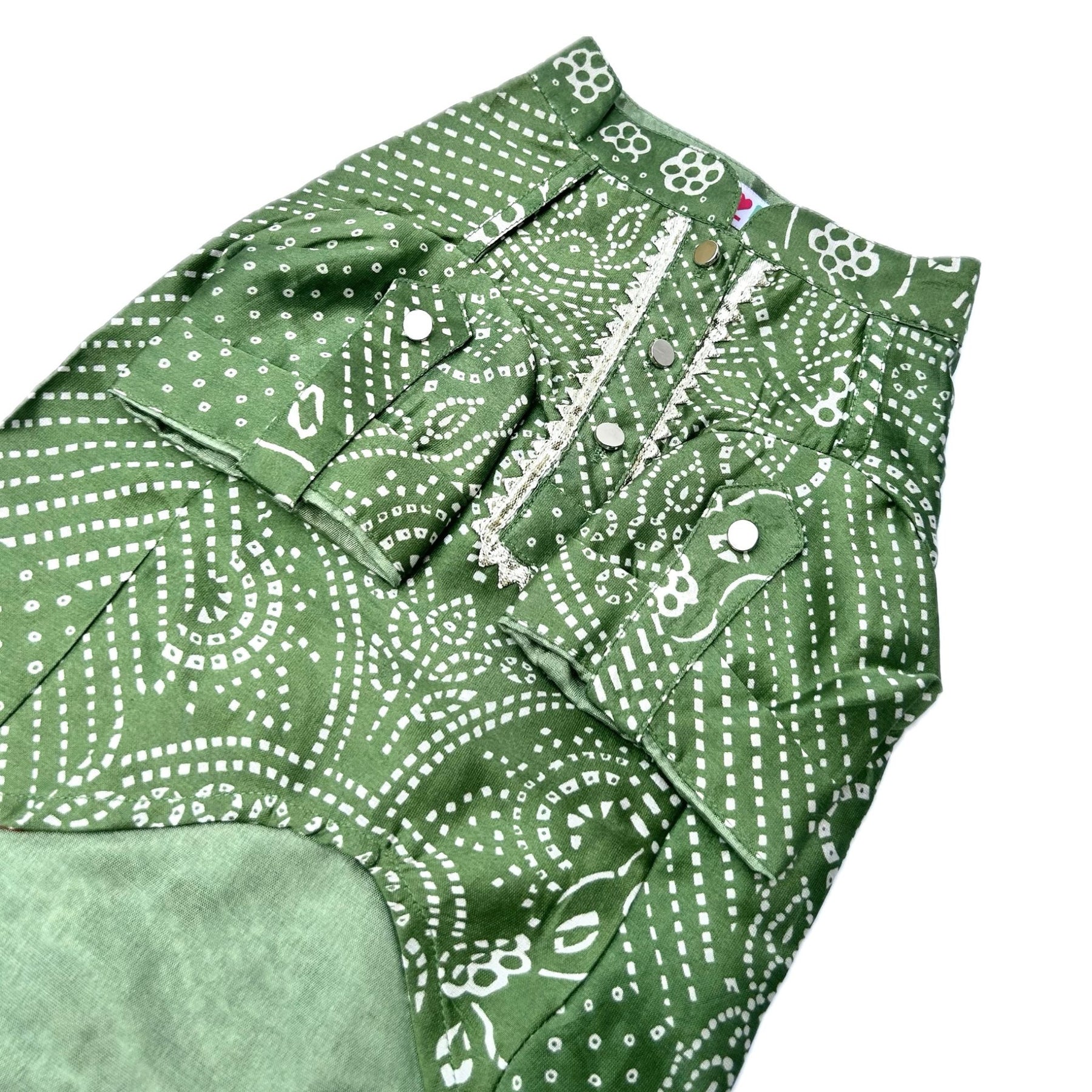 GREEN PATHANI DOG KURTA