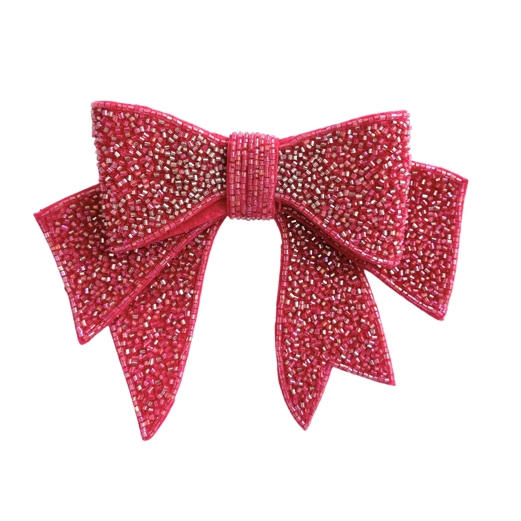 BARBIE PINK WITH SILVER CUTRDANA DOG BOW