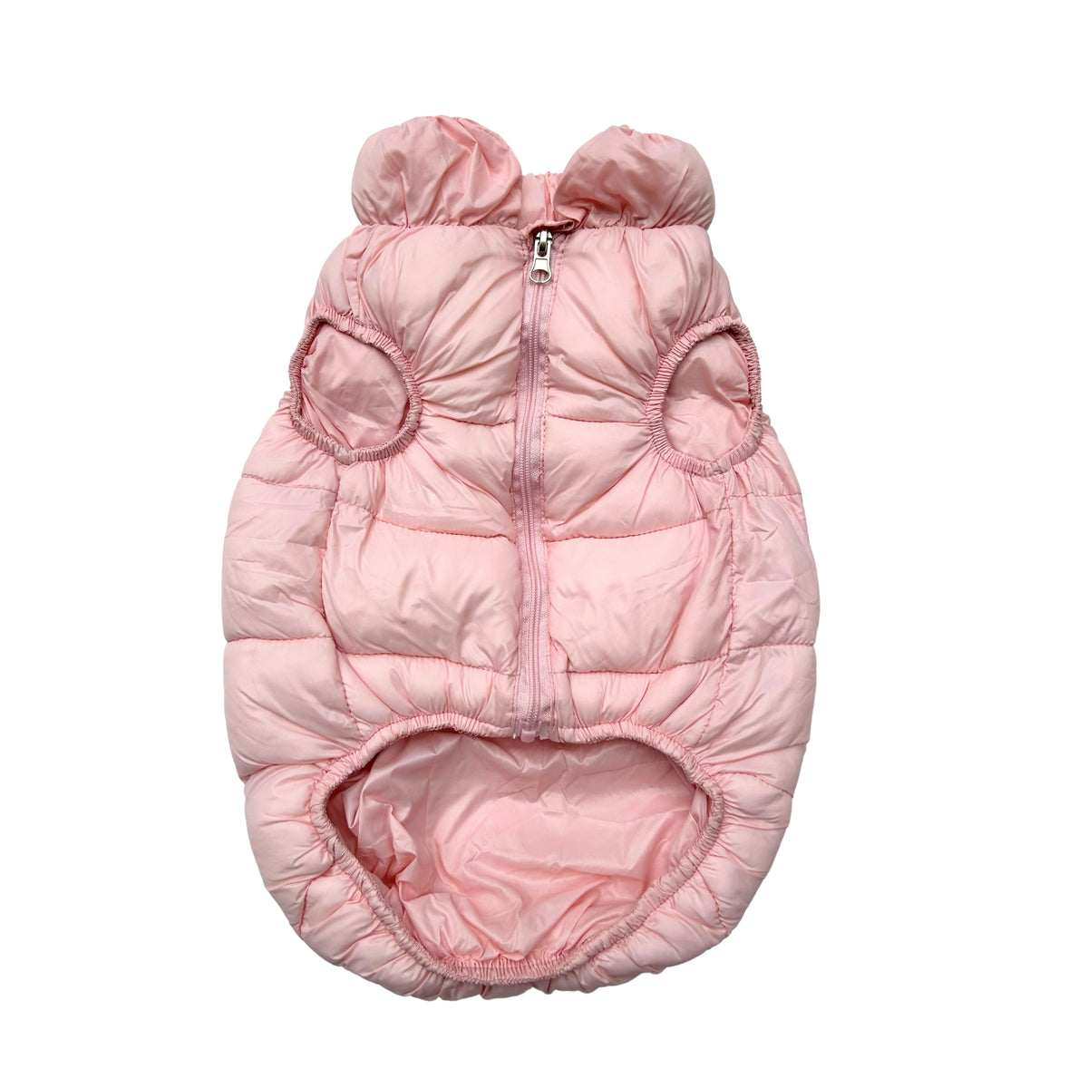 PACKABLE PINK PUFFER DOG JACKET