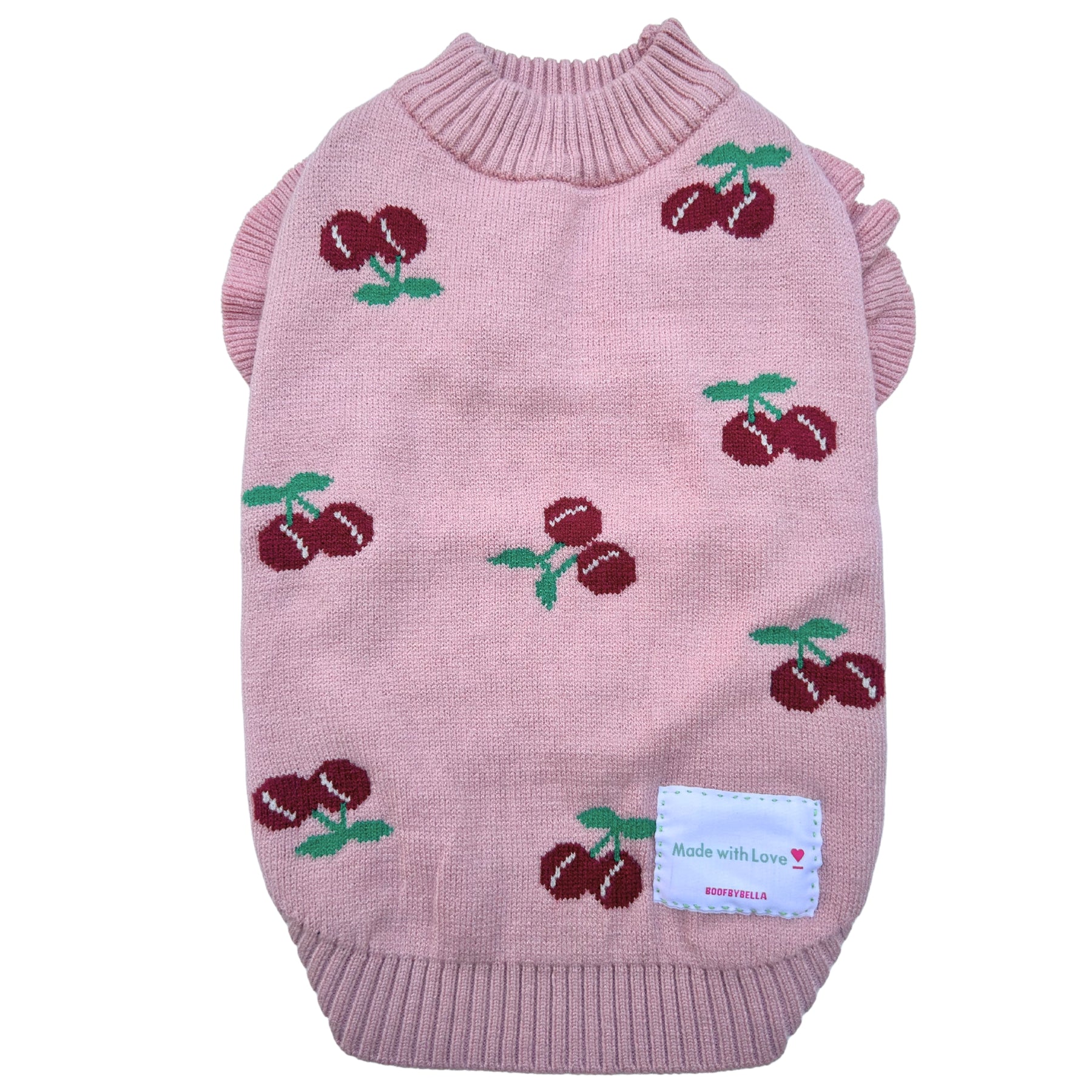 CHARMING CHERRY DOG SWEATER