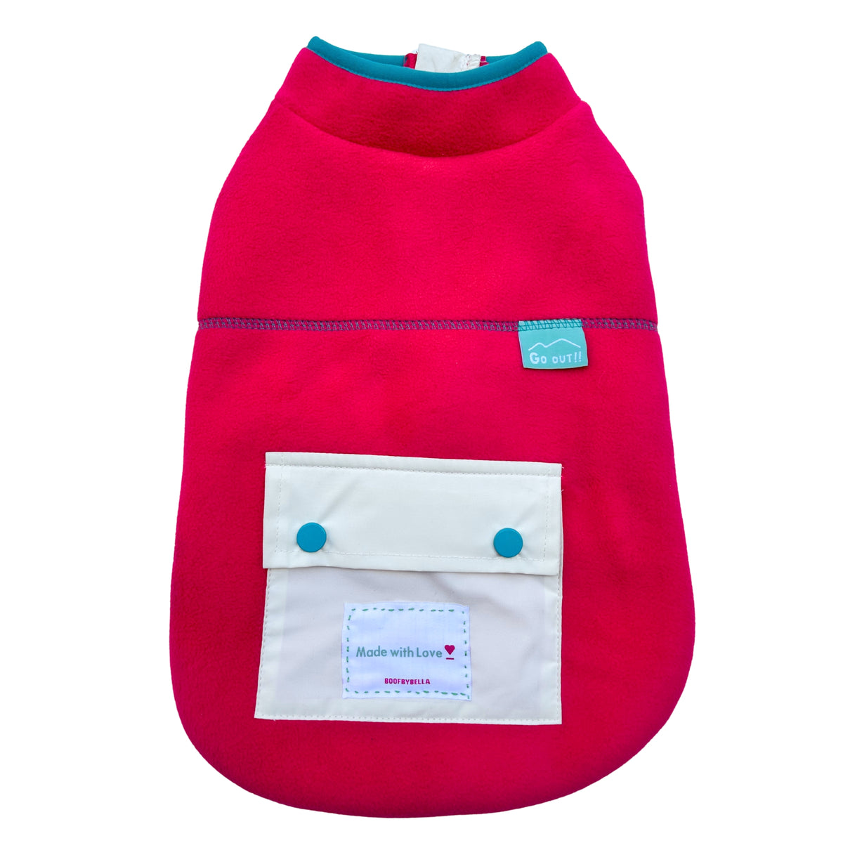 NEON PINK FLEECE DOG JACKET