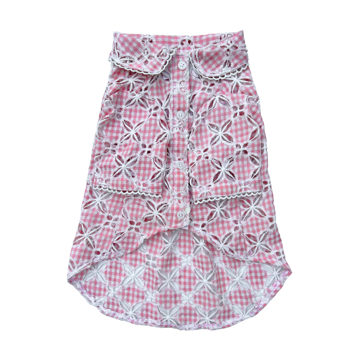 PINK SUMMER BREEZE FLORAL SHIRT + CROCHET HEART SQUEAKY FOR DOGS AND CATS