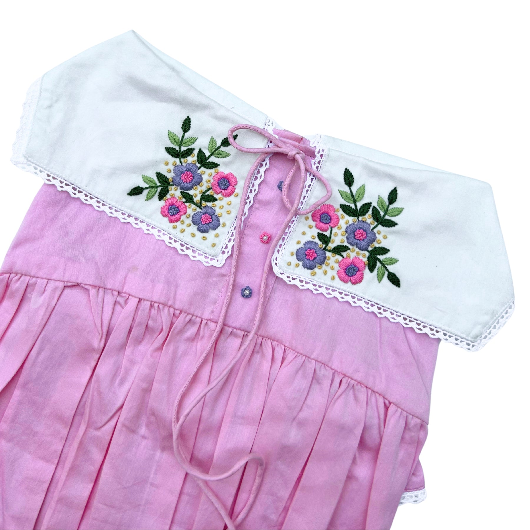 DAINTY DAISY FLOWER EMBROIDERED DRESS FOR DOGS AND CATS