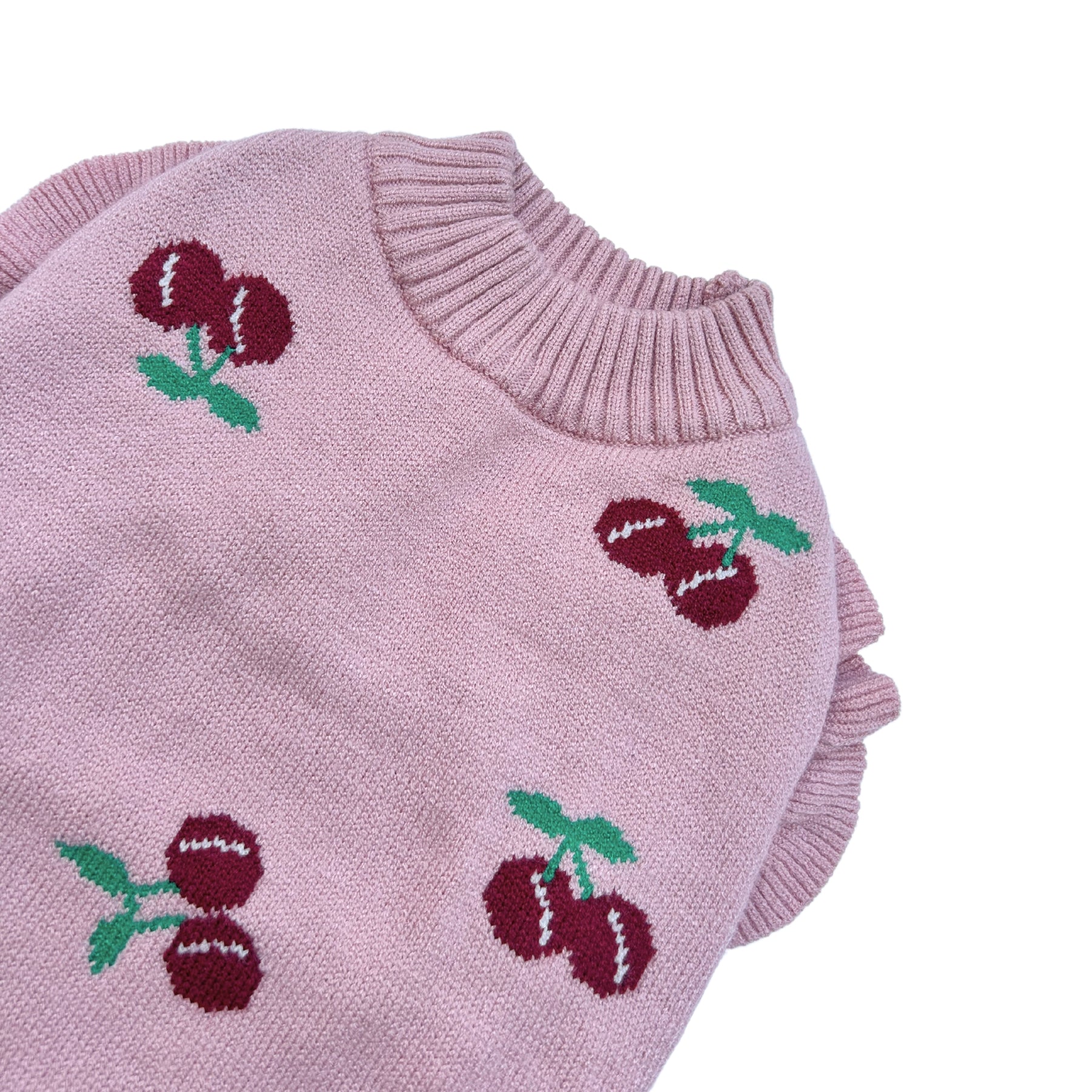 CHARMING CHERRY DOG SWEATER