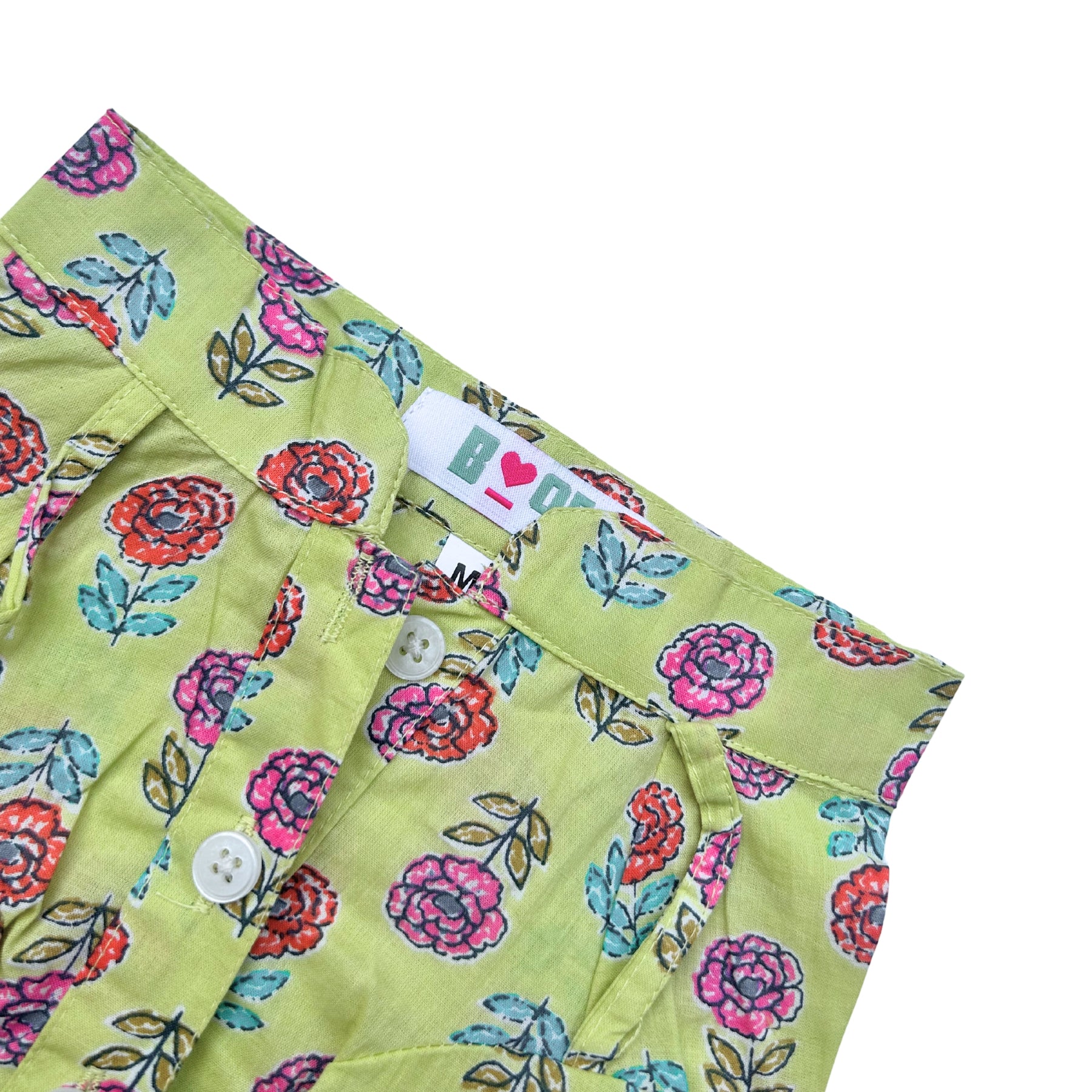 LIME GREEN GULAB COTTON KURTA FOR DOGS AND CATS