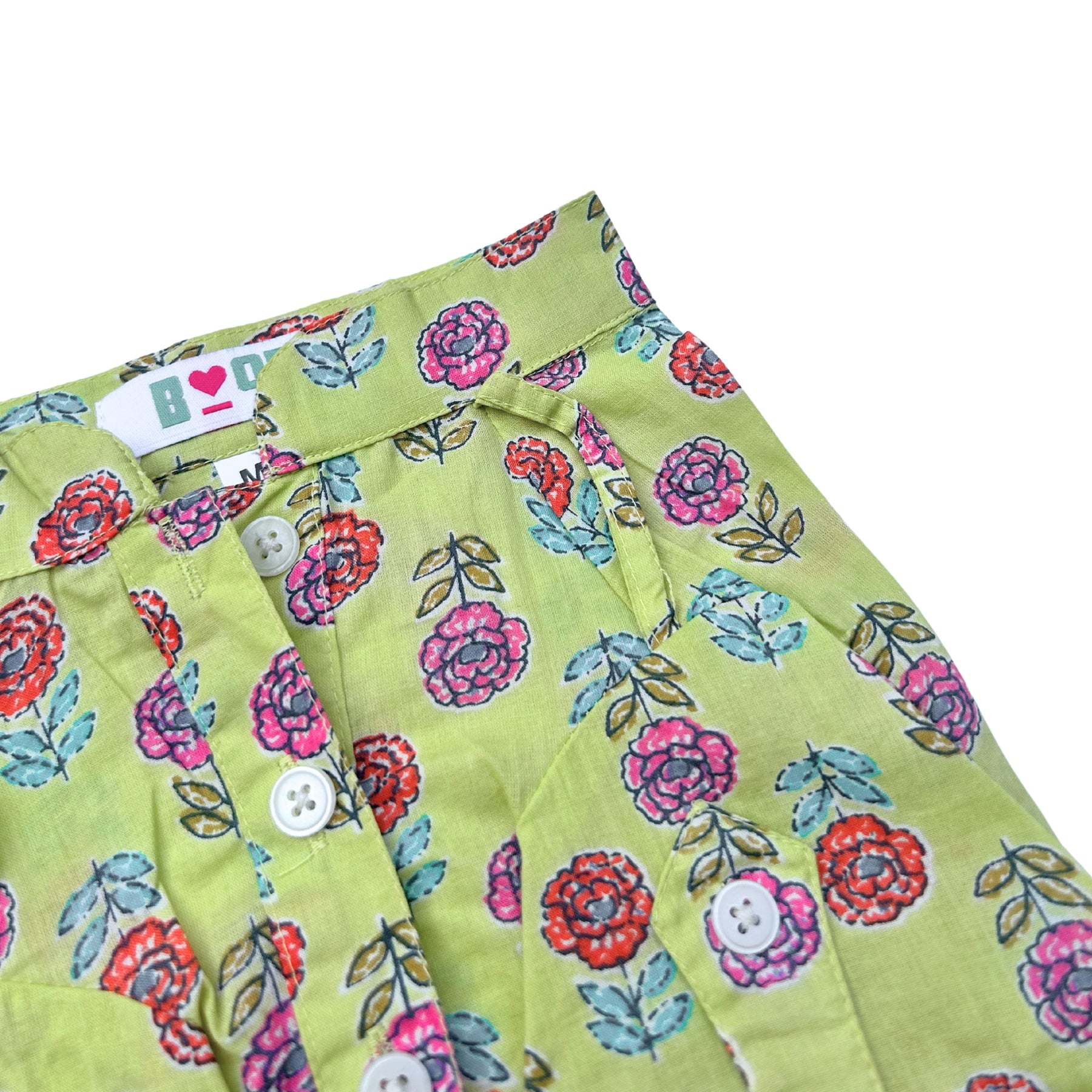 LIME GREEN GULAB COTTON KURTA FOR DOGS AND CATS