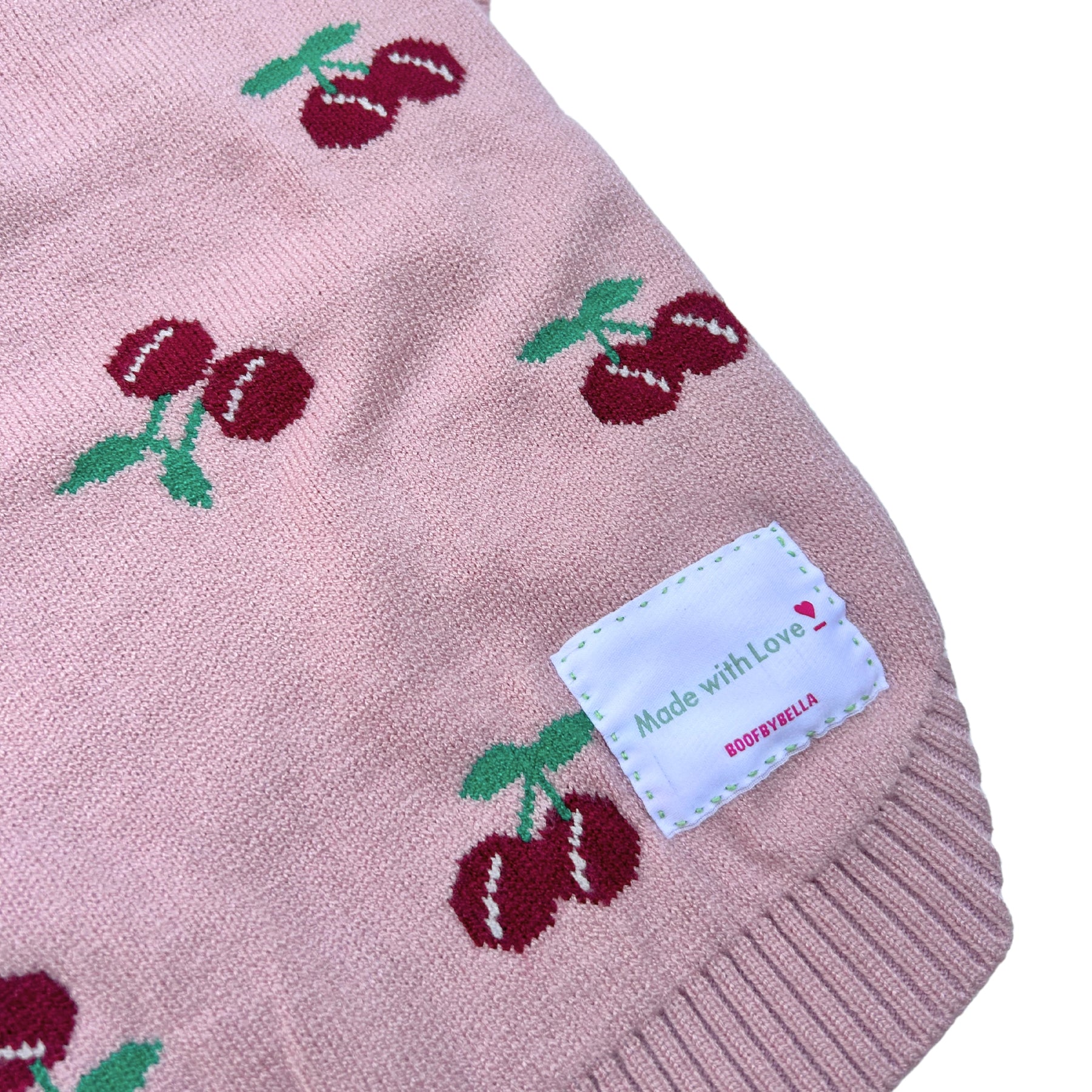 CHARMING CHERRY DOG SWEATER