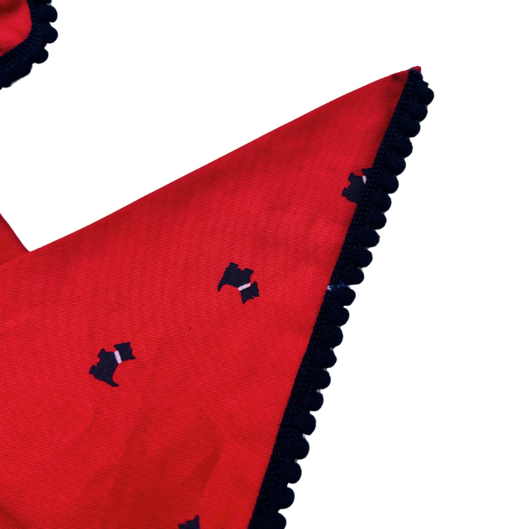 CHERRY PUP PRINT BANDANA WITH BOW FOR DOGS AND CATS