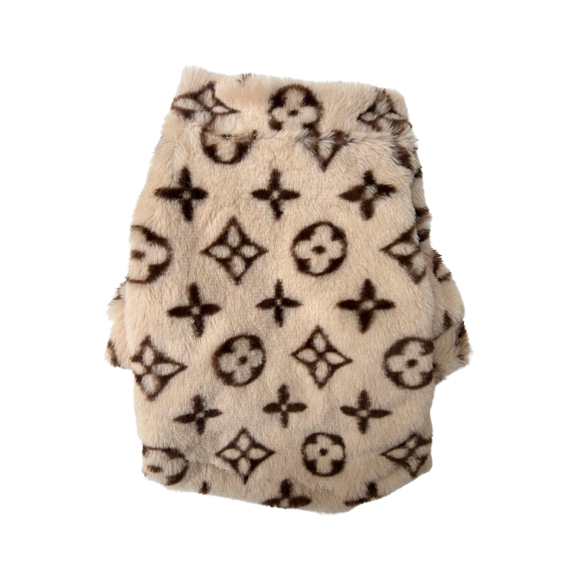 OFFWHITE PAW-V FUR DOG JACKET