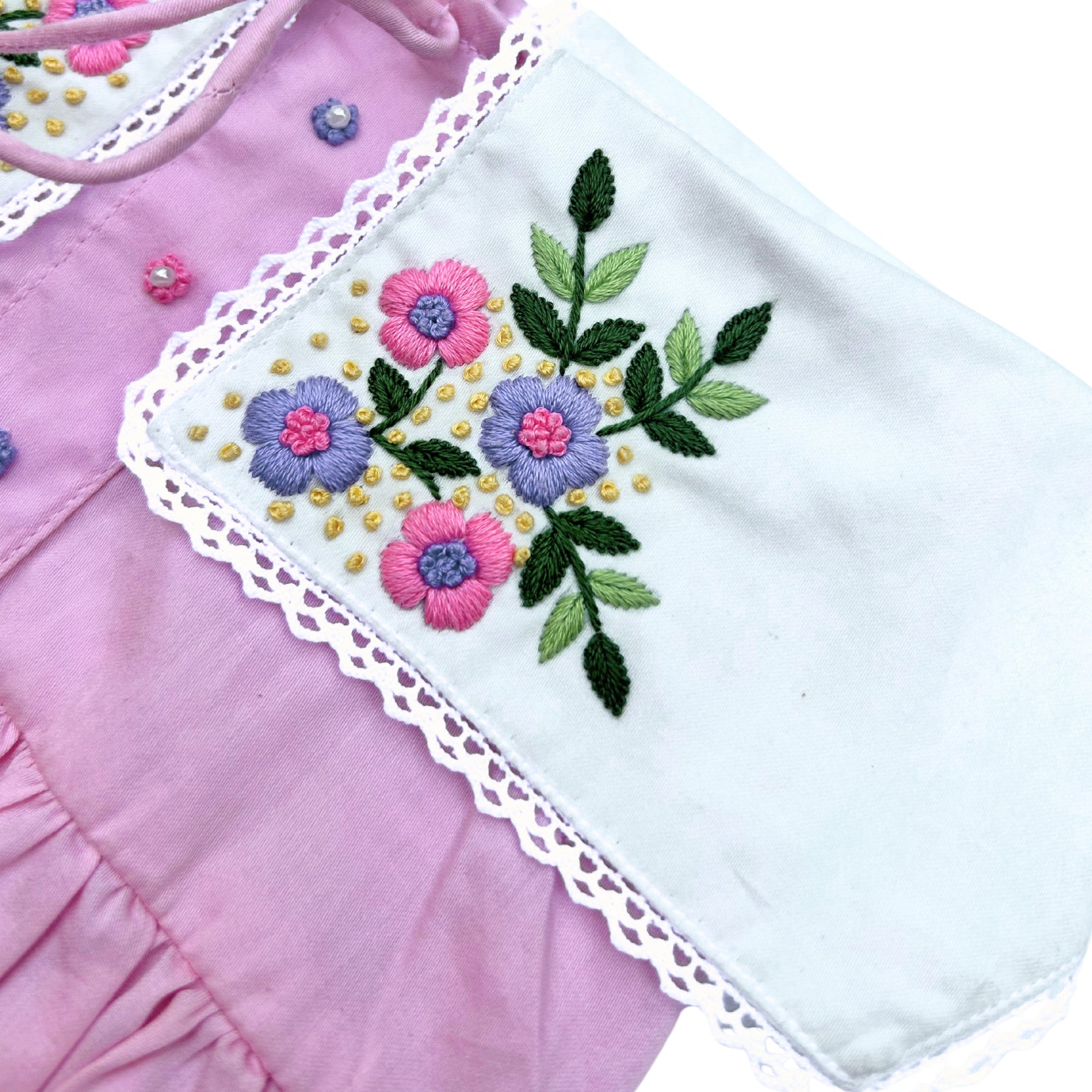 DAINTY DAISY FLOWER EMBROIDERED DRESS FOR DOGS AND CATS