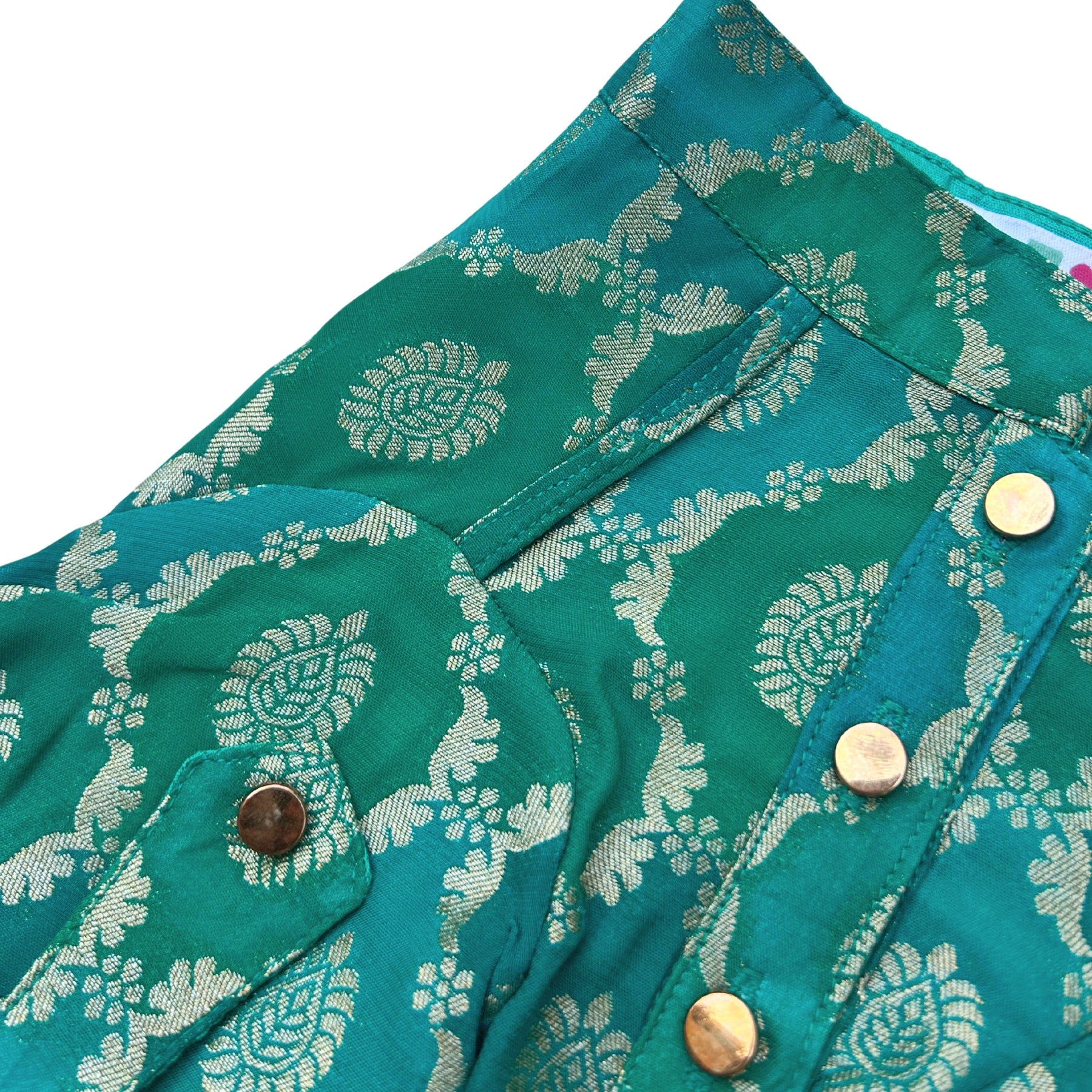 GREEN TWO TONE DOG KURTA