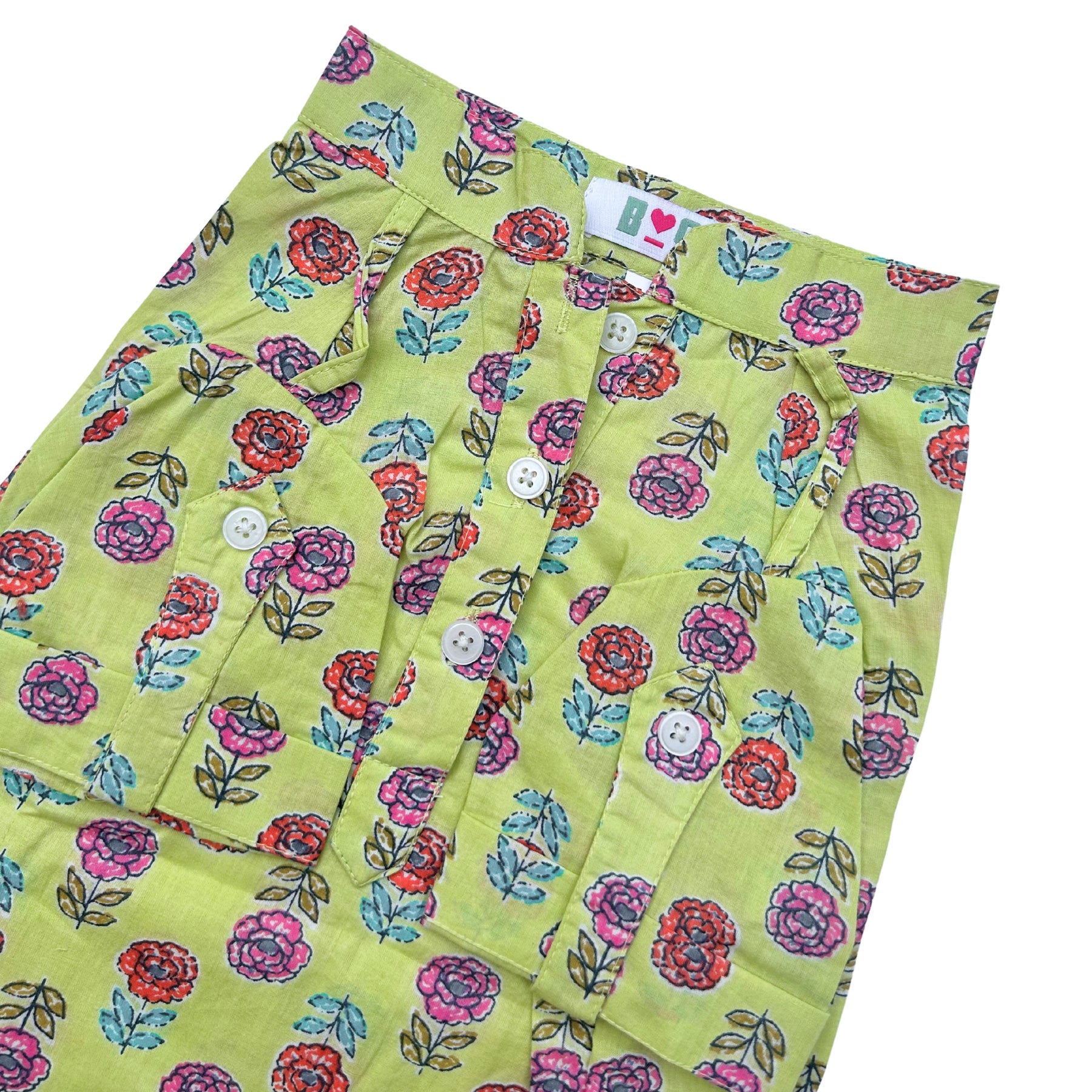 LIME GREEN GULAB COTTON KURTA FOR DOGS AND CATS