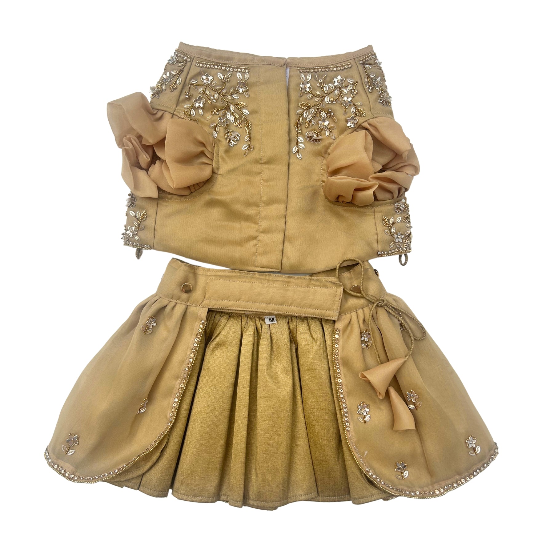 GOLDEN HOUR HAND EMBROIDERED LEHENGA FOR DOGS AND CATS