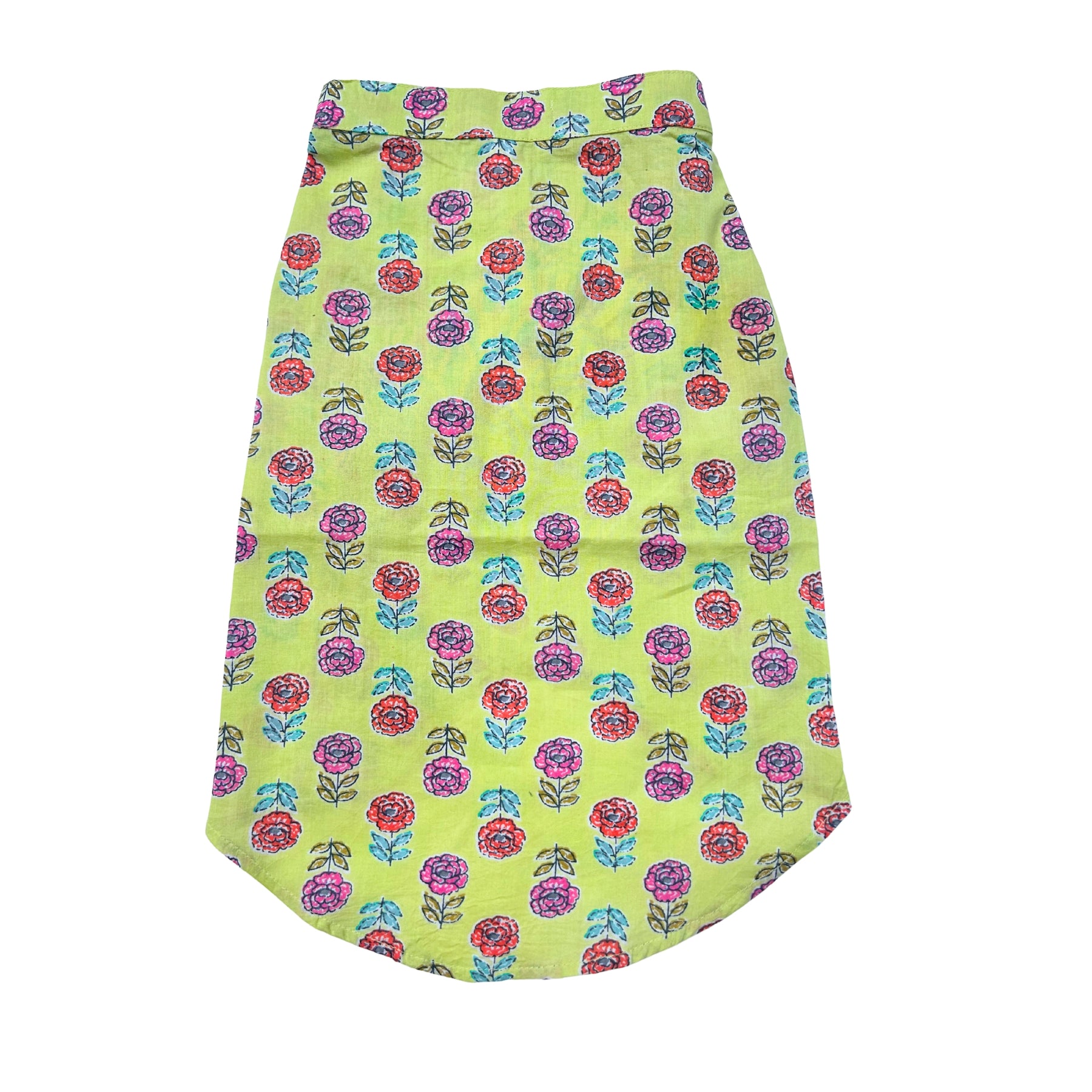 LIME GREEN GULAB COTTON KURTA FOR DOGS AND CATS