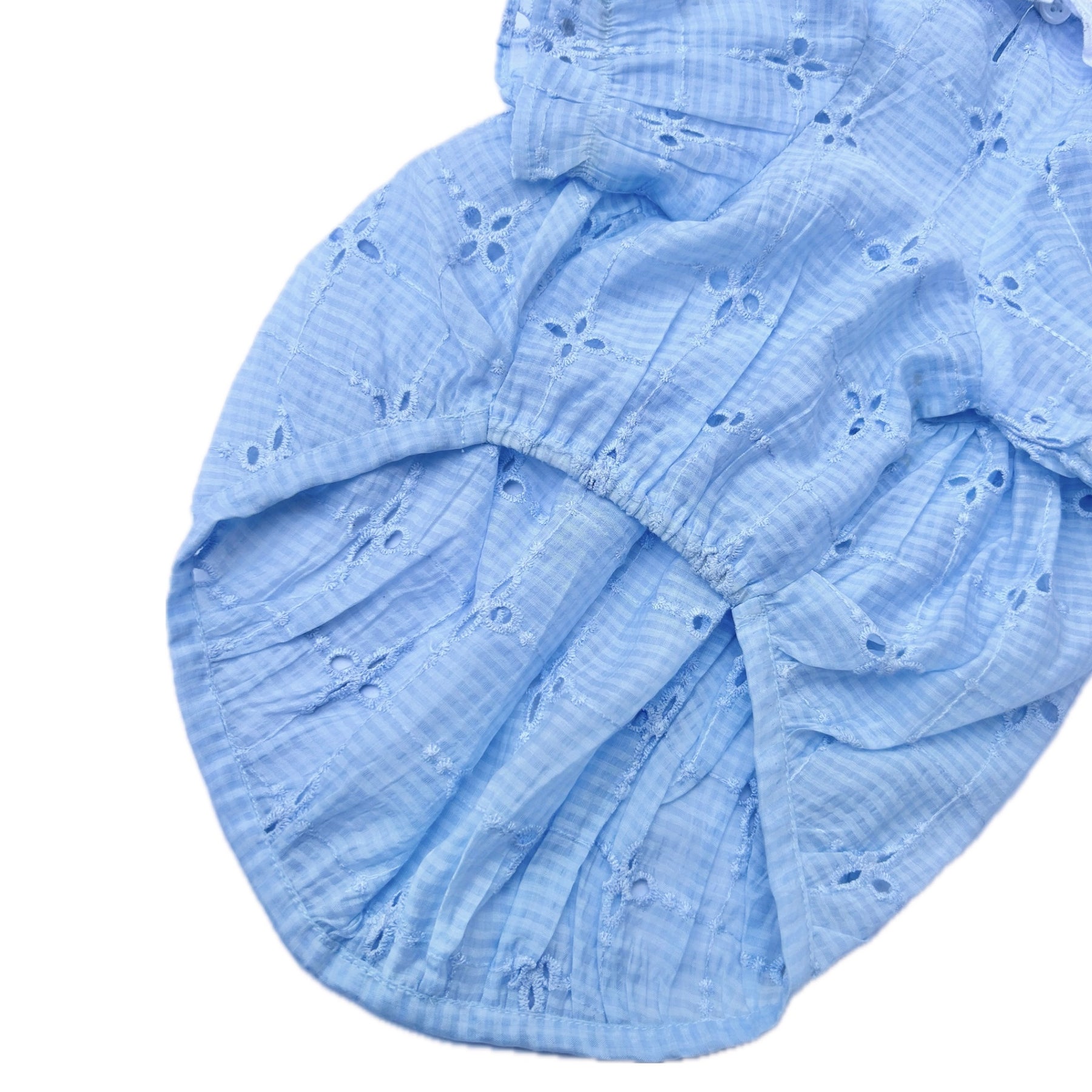 BLUE BIG COLLAR BUBBLE DOG DRESS