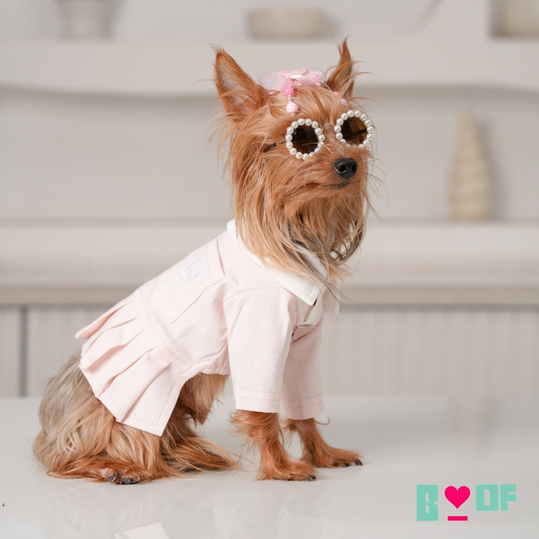 PRETTY PINK PAW-DA TENNIS DOG DRESS