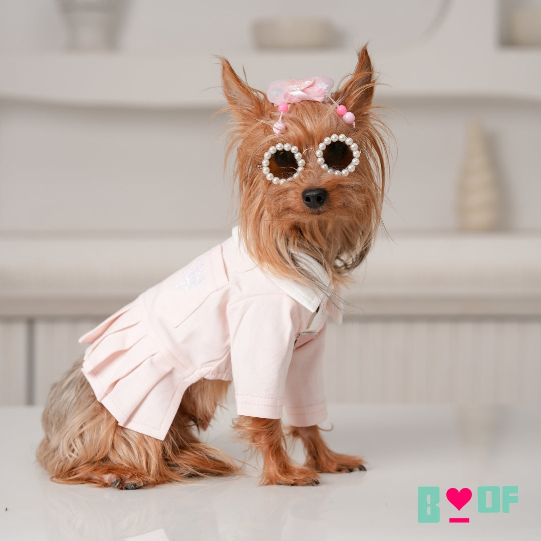 PRETTY PINK PAW-DA TENNIS DOG DRESS