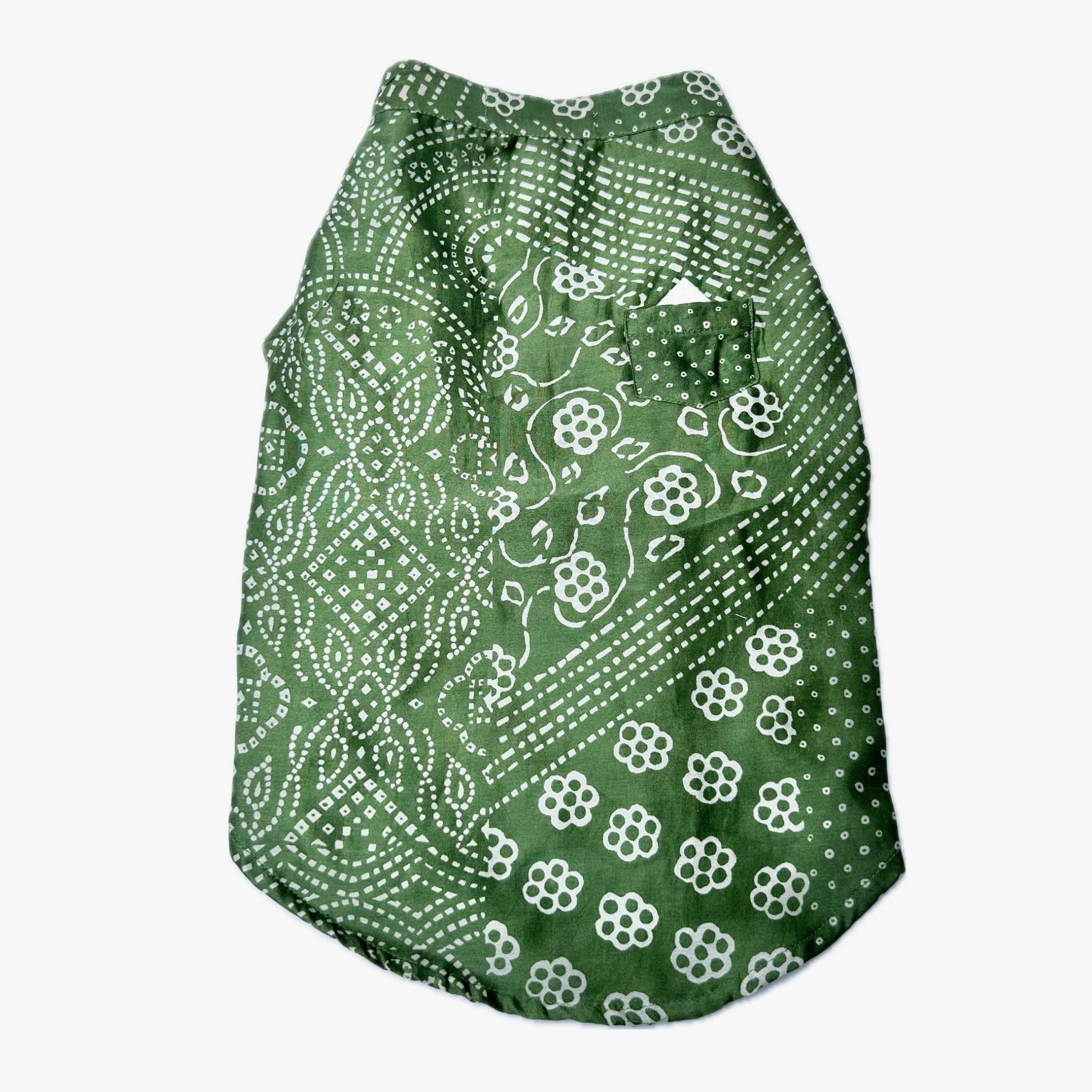 GREEN PATHANI DOG KURTA