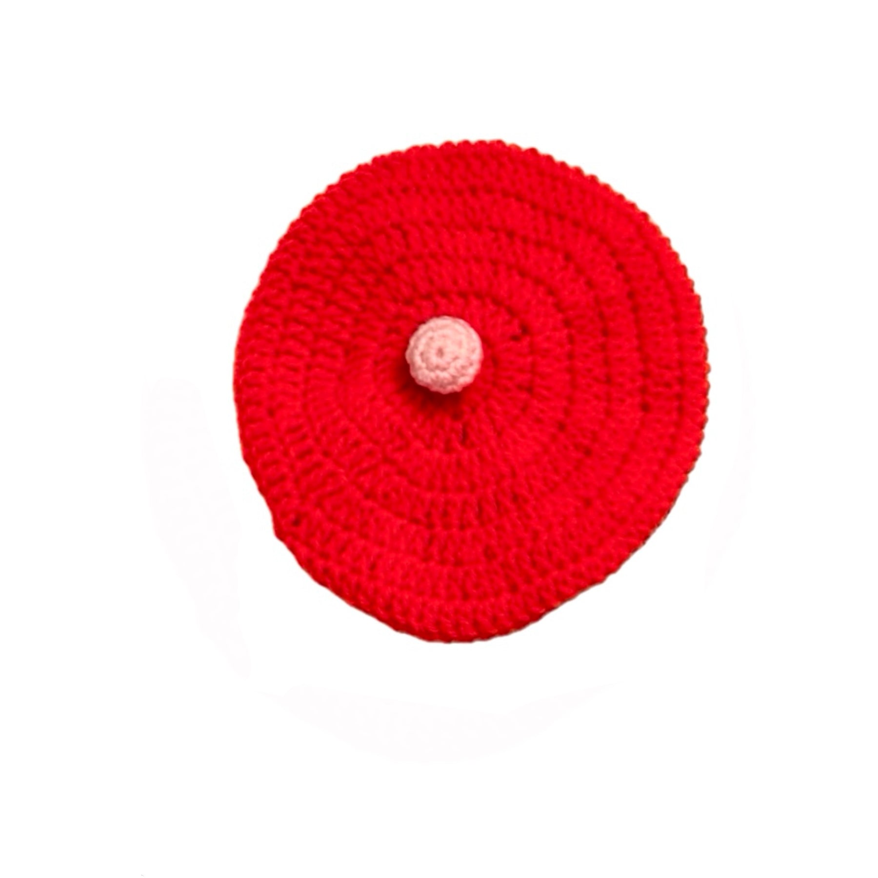 CROCHET PATCH WORK DOG JACKET WITH BERET