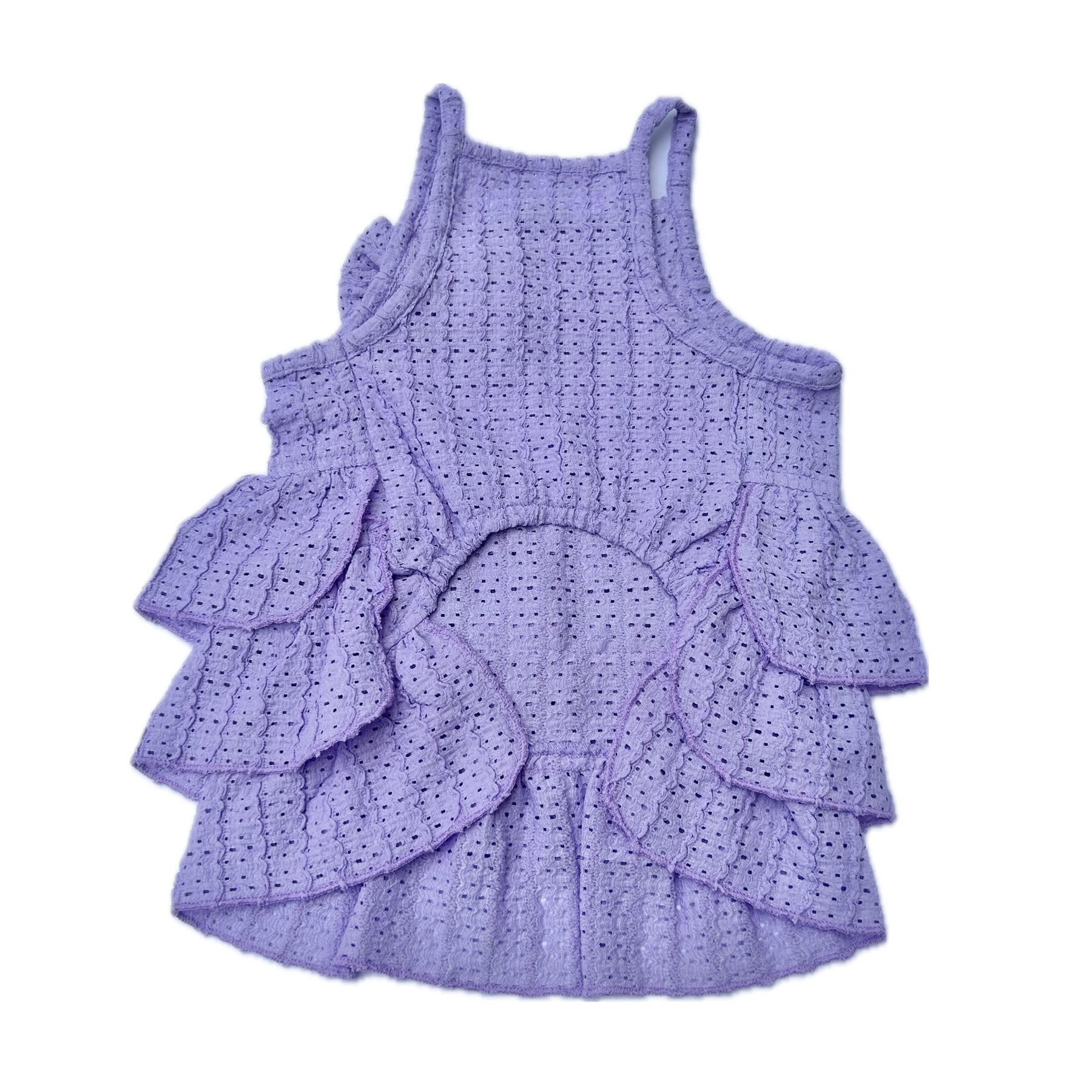 LAVENDER RUFFLED DOG DRESS