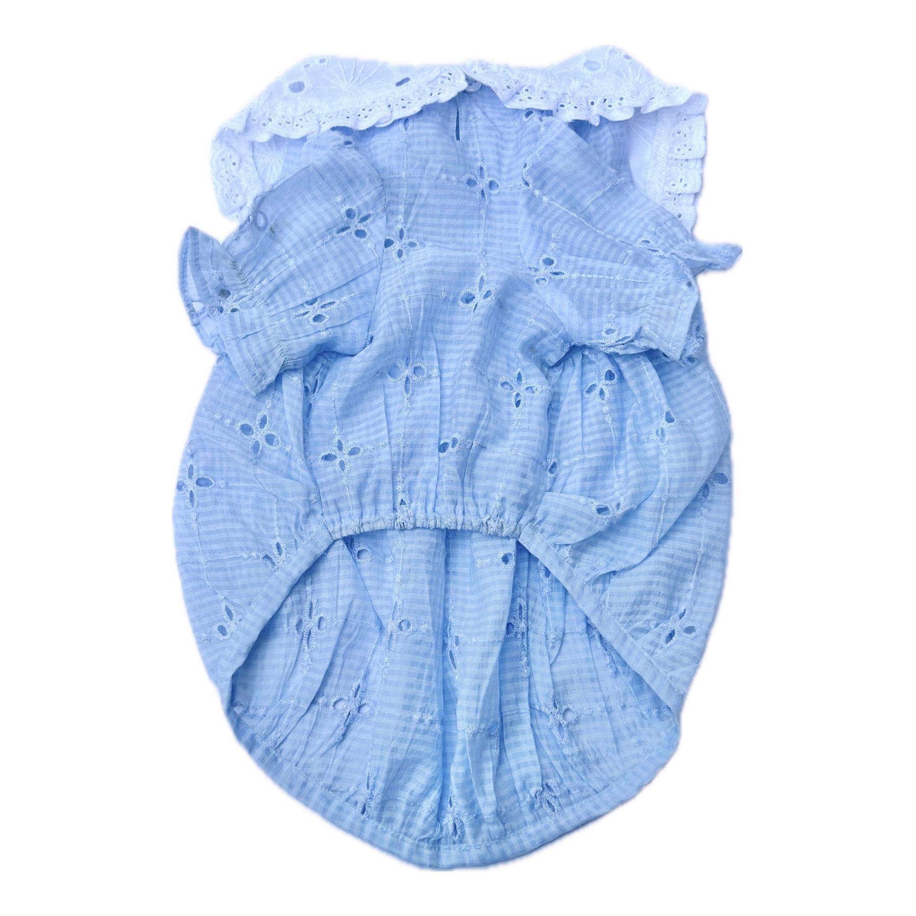 BLUE BIG COLLAR BUBBLE DOG DRESS