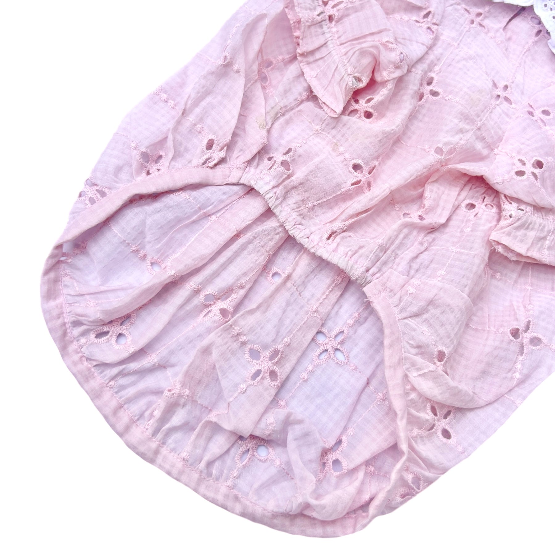 PINK BIG COLLAR BUBBLE DOG DRESS
