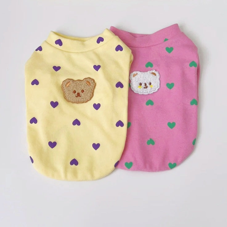 TEDDY HEART DOG T-SHIRT