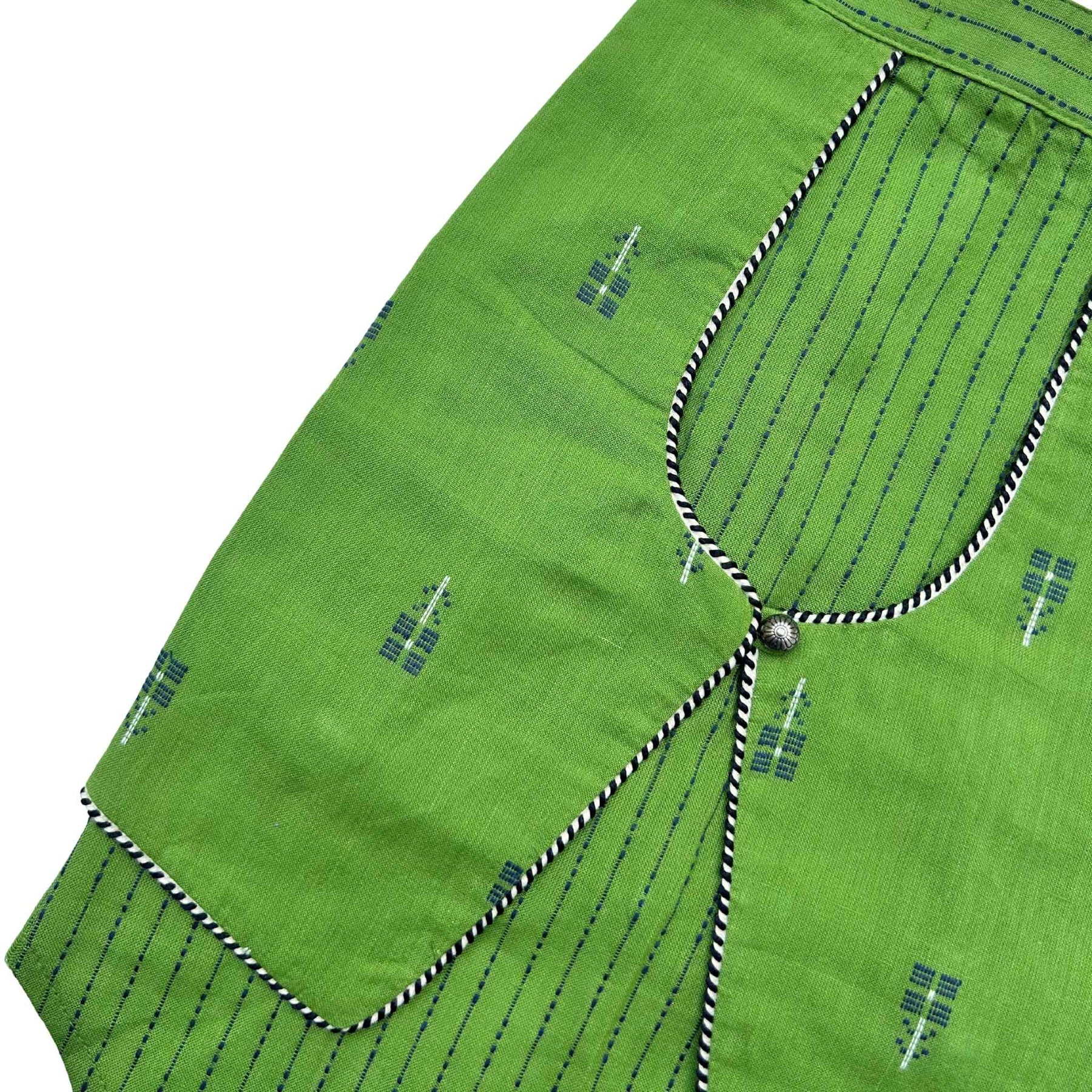 GREEN JAMDANI HANDWOVEN KURTA FOR DOGS AND CATS