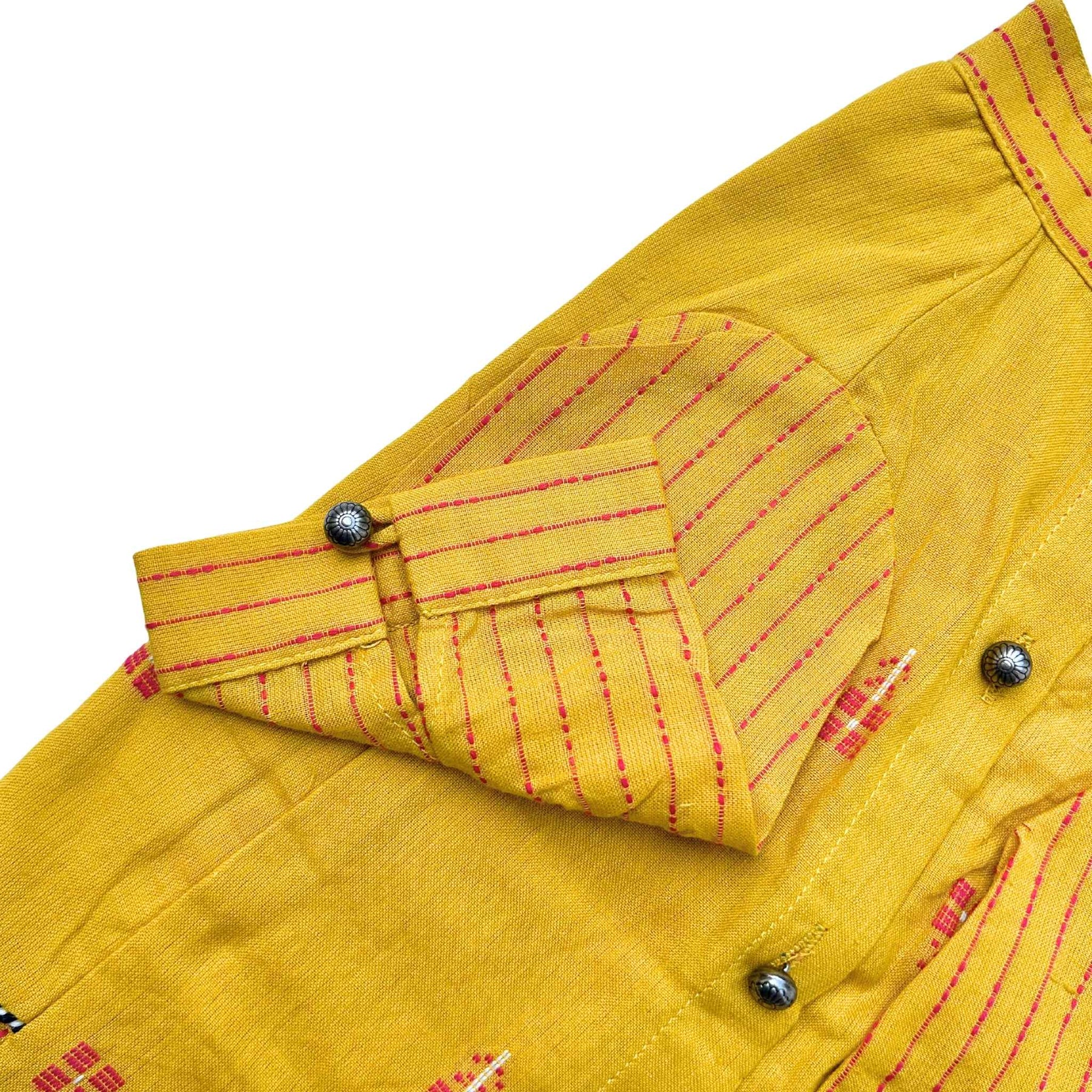 MUSTARD JAMDANI HANDWOVEN KURTA FOR DOGS AND CATS