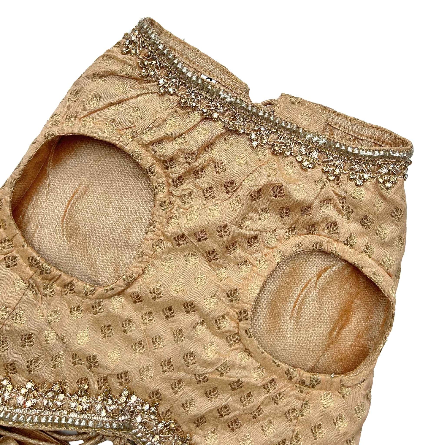 GOLDEN ZARI LACE BROCADE LEHENGA FOR DOGS AND CATS