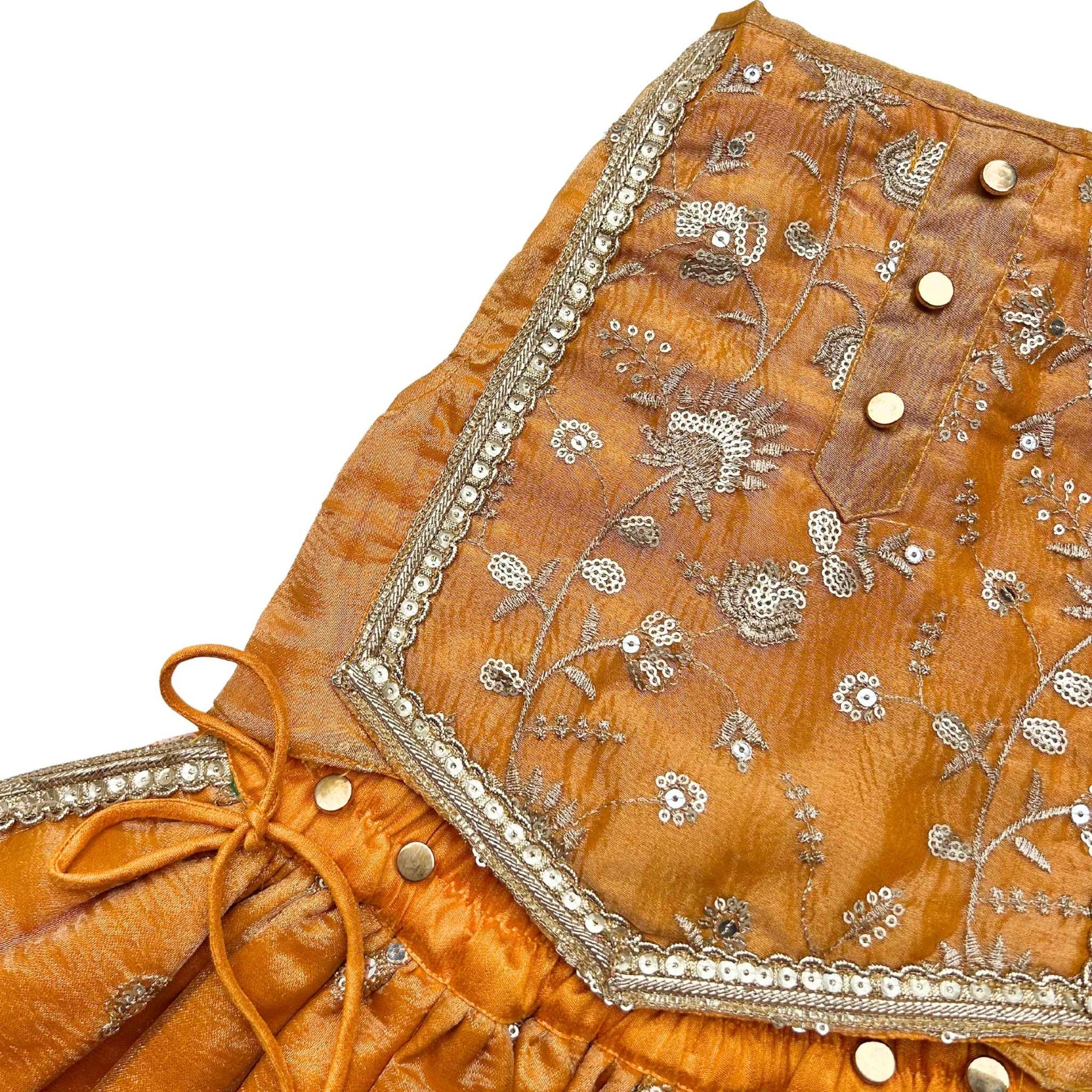MUSTARD YELLOW FLORAL SEQUINS LEHENGA FOR DOGS AND CATS