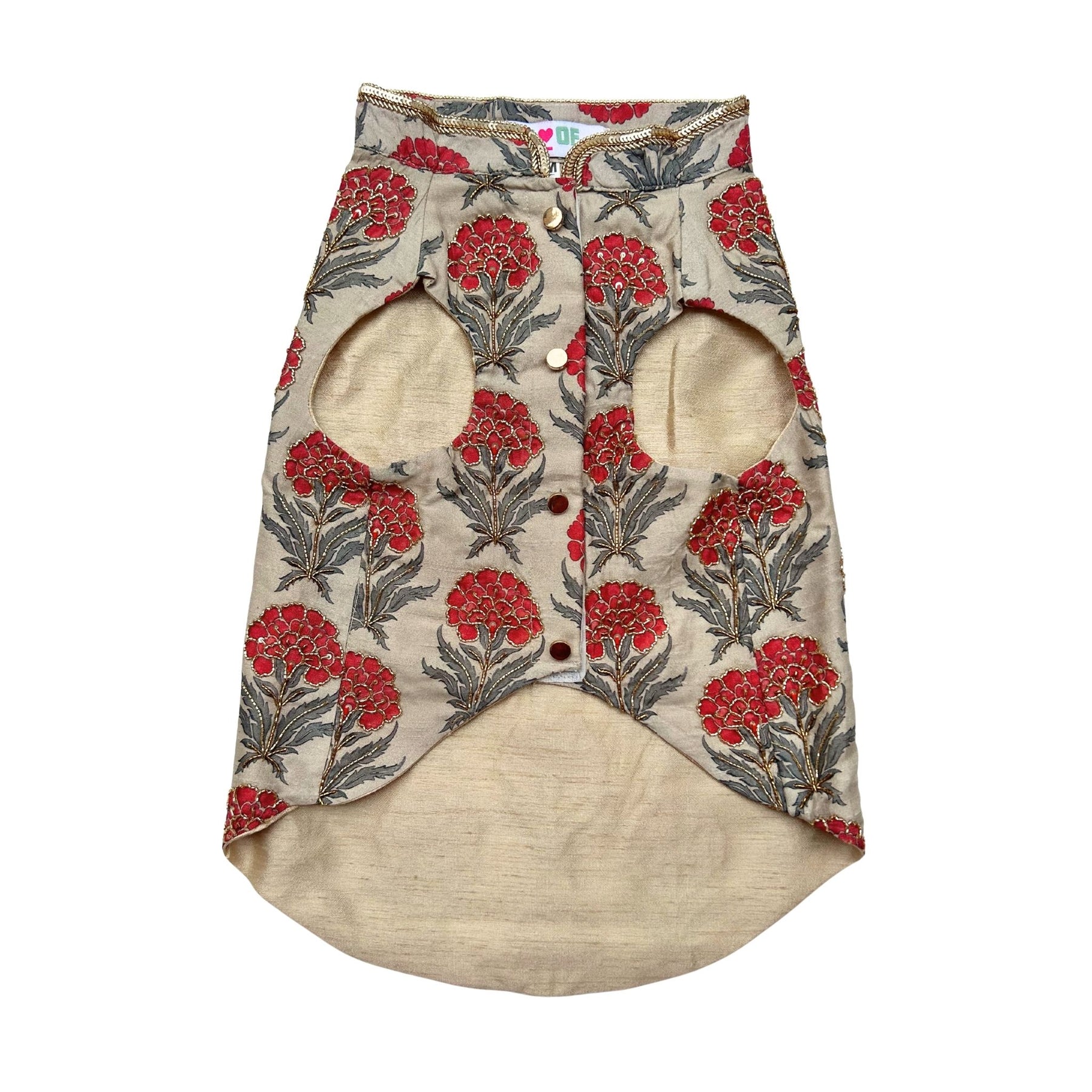 PANKHUDI HAND EMBROIDERED SHERWANI FOR DOGS AND CATS