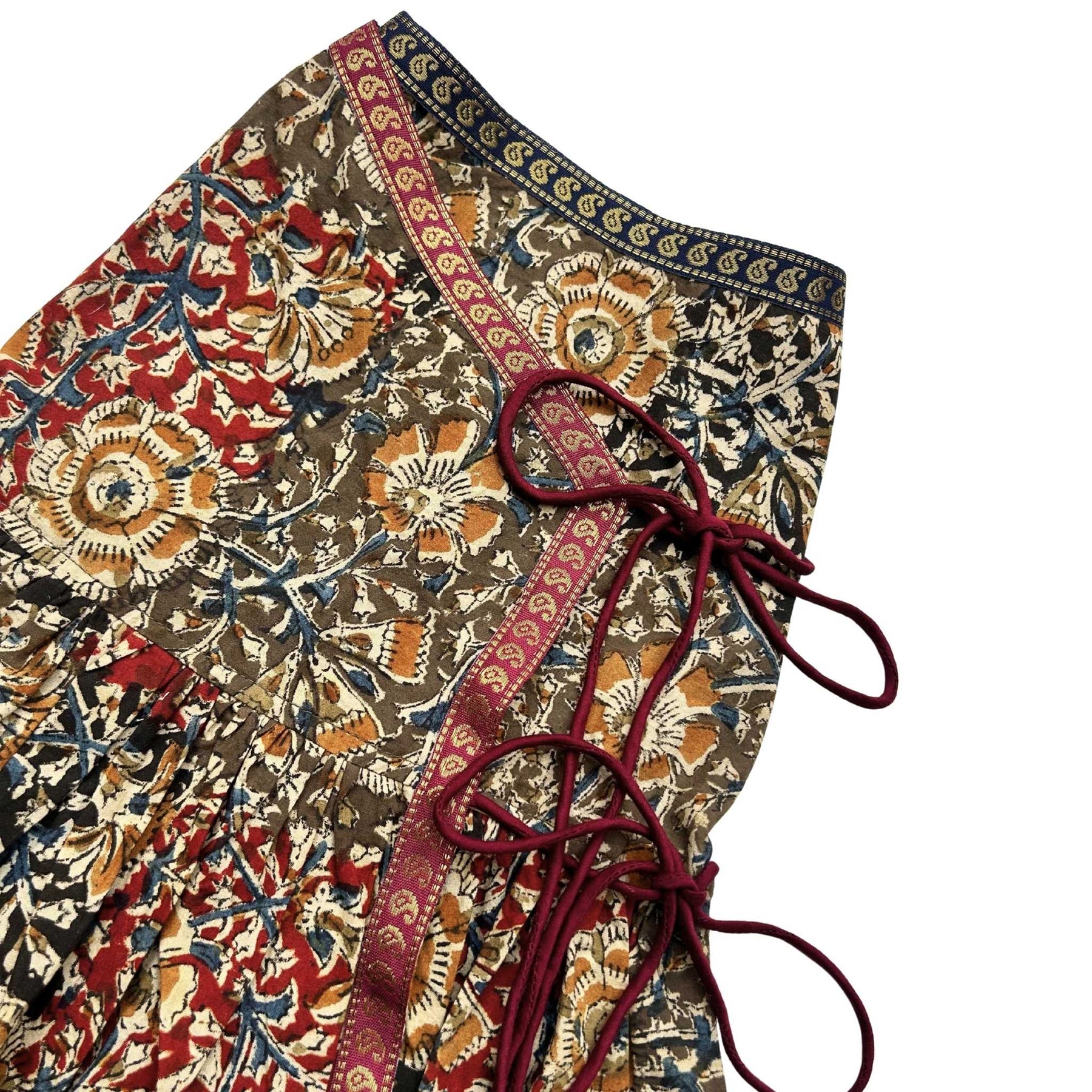 KALAMKARI FLORAL PRINTED ANGRAKHA ANARKALI FOR DOGS AND CATS