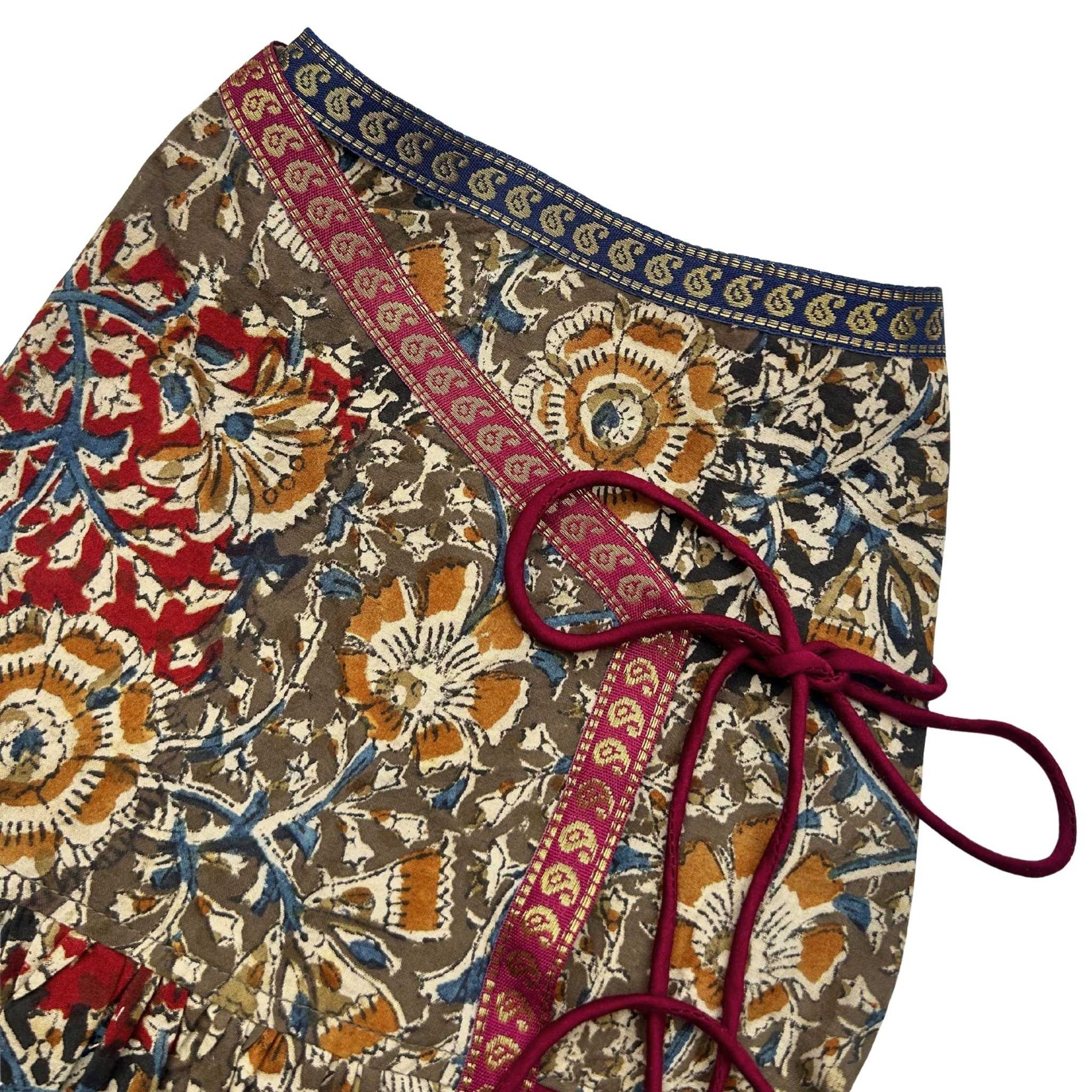 KALAMKARI FLORAL PRINTED ANGRAKHA ANARKALI FOR DOGS AND CATS