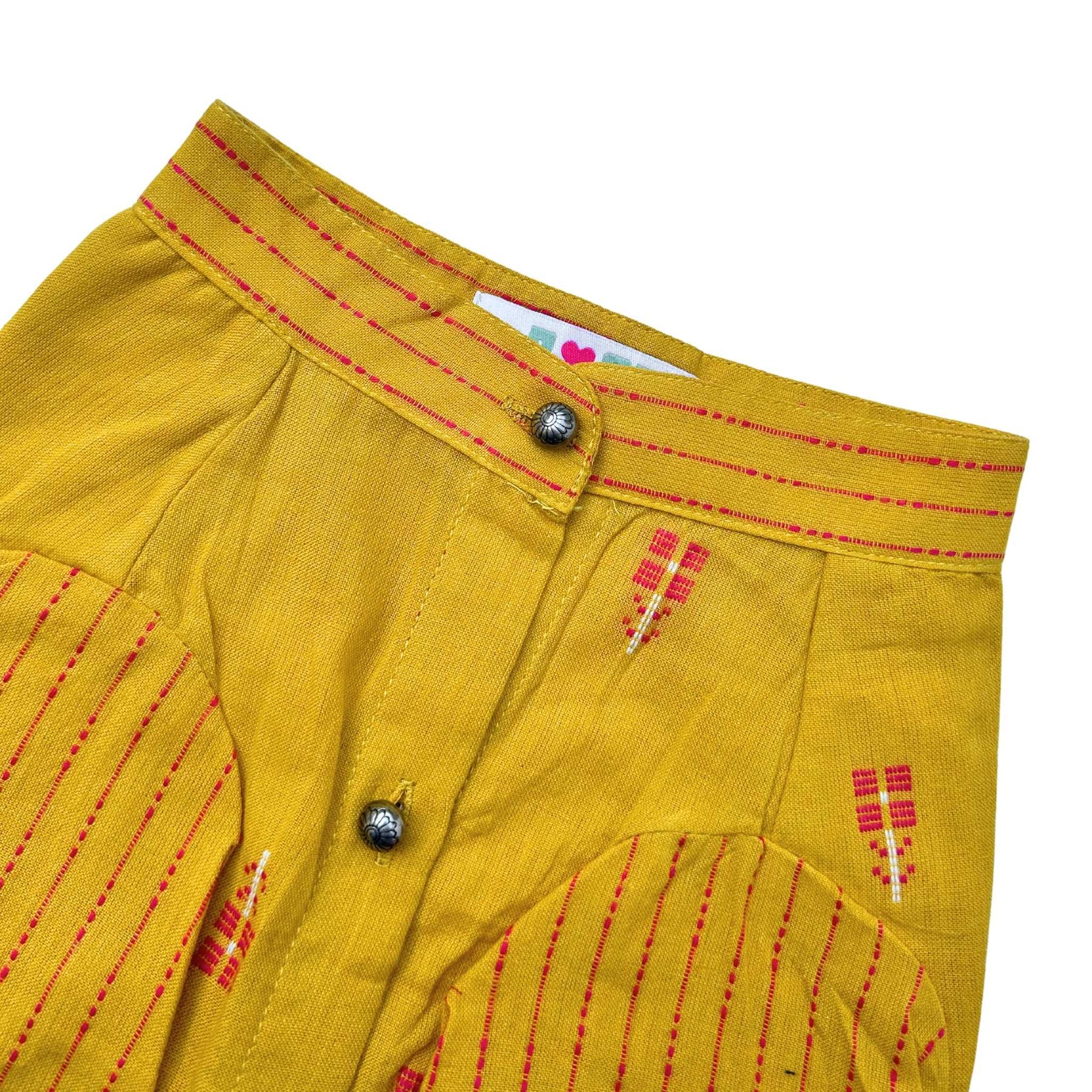 MUSTARD JAMDANI HANDWOVEN KURTA FOR DOGS AND CATS