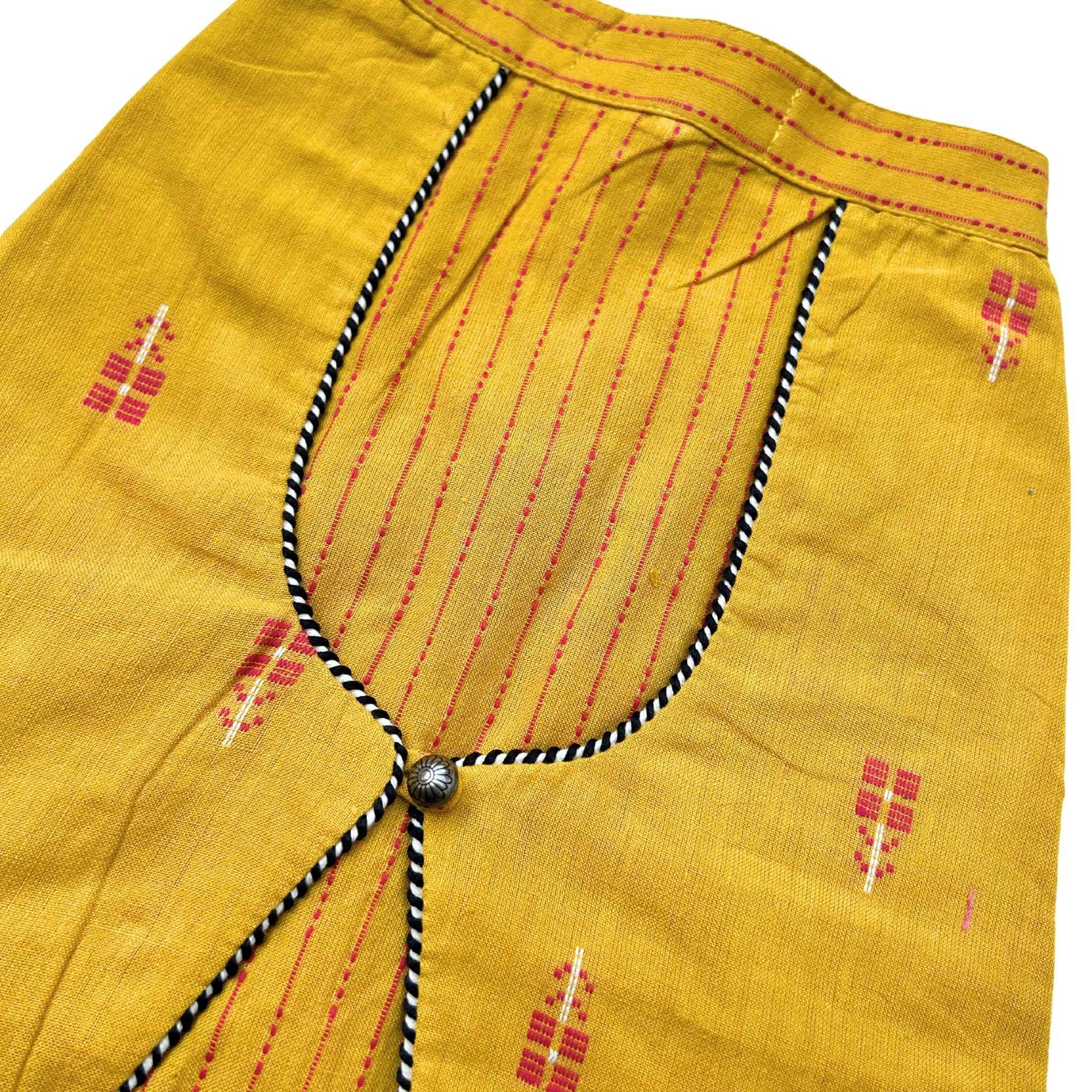 MUSTARD JAMDANI HANDWOVEN KURTA FOR DOGS AND CATS