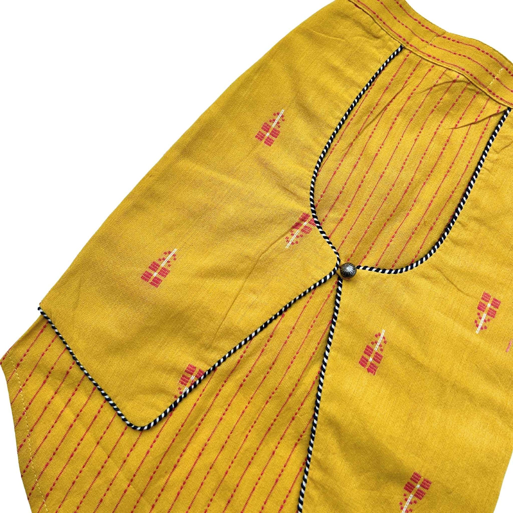 MUSTARD JAMDANI HANDWOVEN KURTA FOR DOGS AND CATS