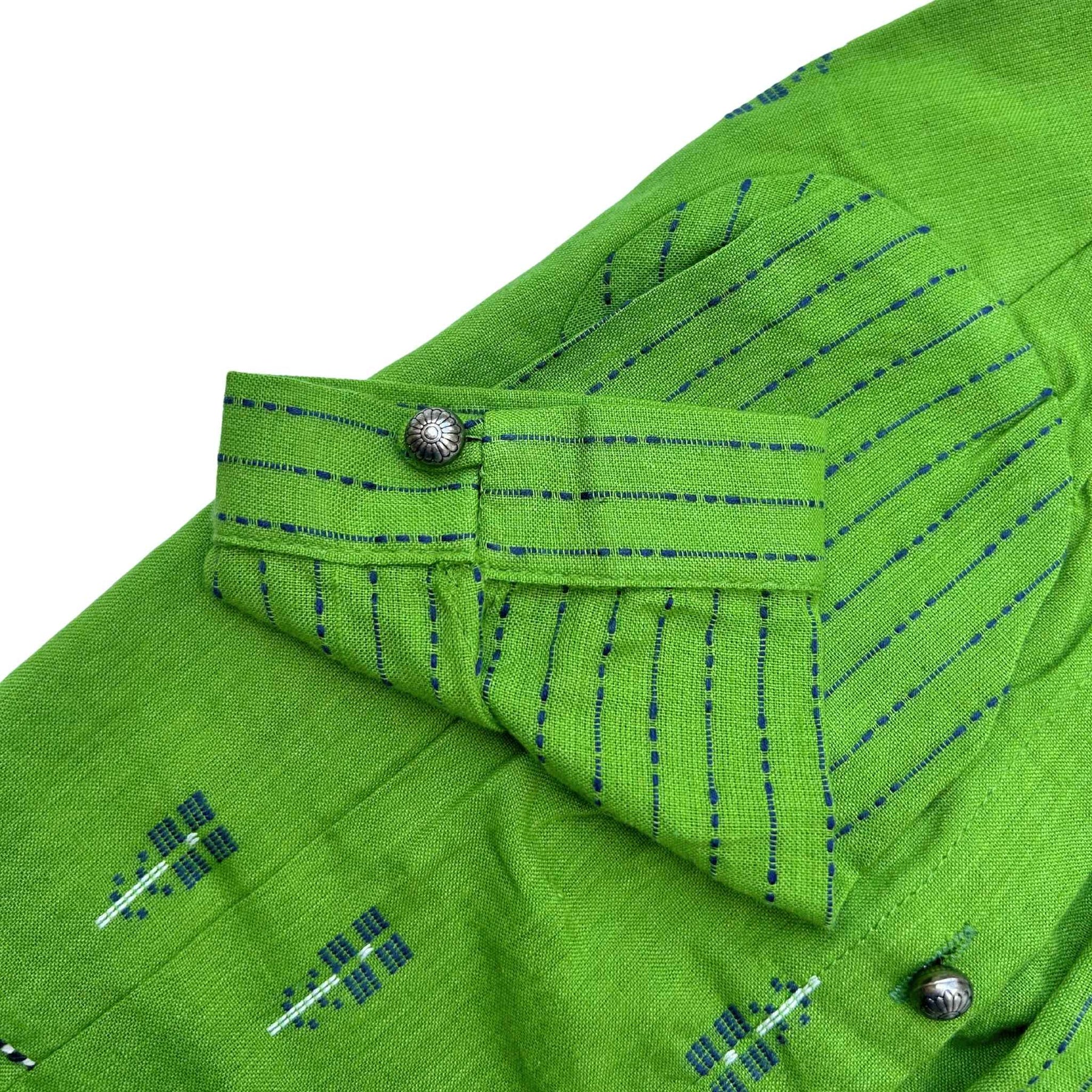 GREEN JAMDANI HANDWOVEN KURTA FOR DOGS AND CATS