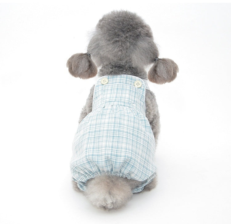 PASTEL CHECK DOG ONESIE