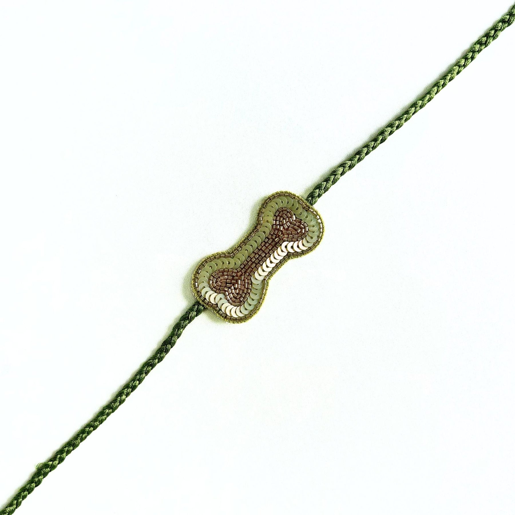 LIME GREEN GULAB COTTON KURTA + BONE RAKHI FOR DOGS AND CATS