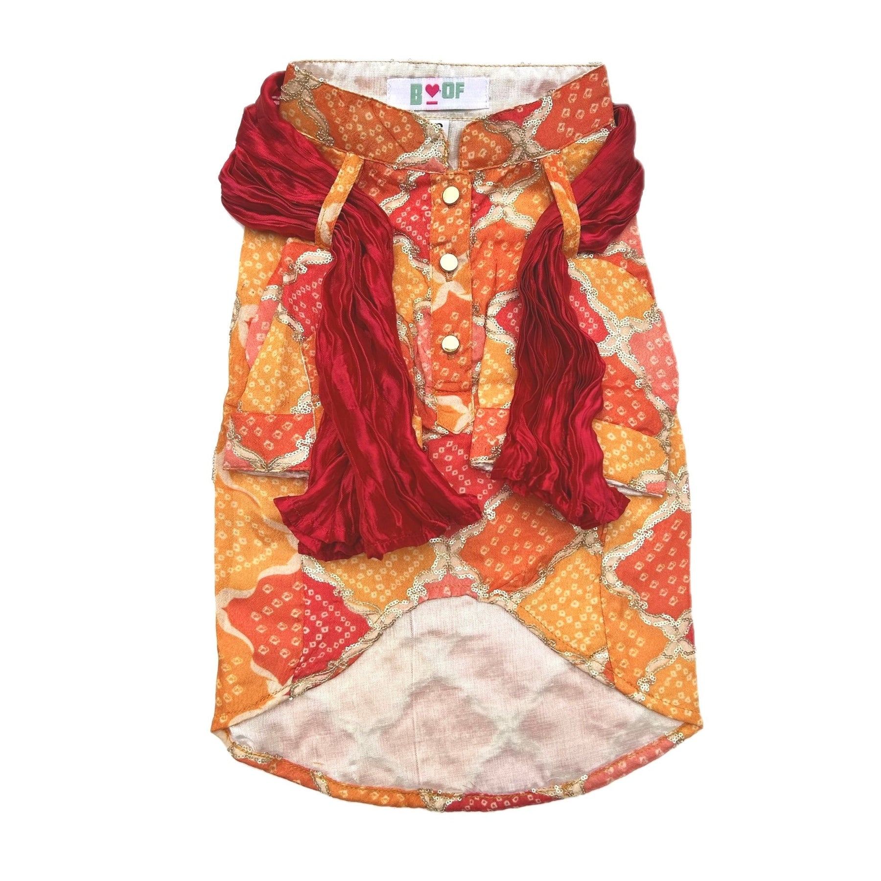 MULTI COLOURED DOG KURTA WITH DUPATTA