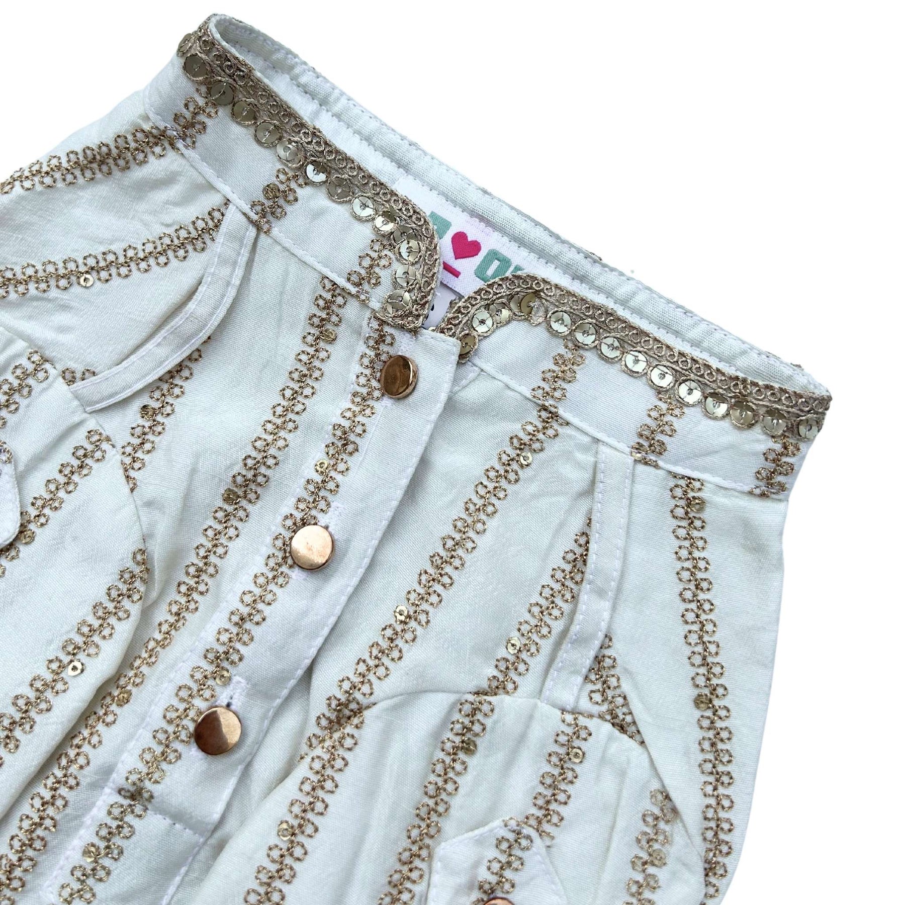 OFF-WHITE ZARI WORK DOG KURTA
