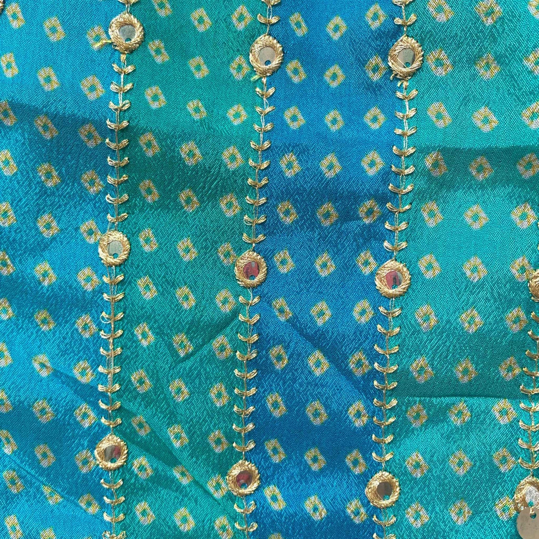 BLUE MIRROR DROP DOG KURTA