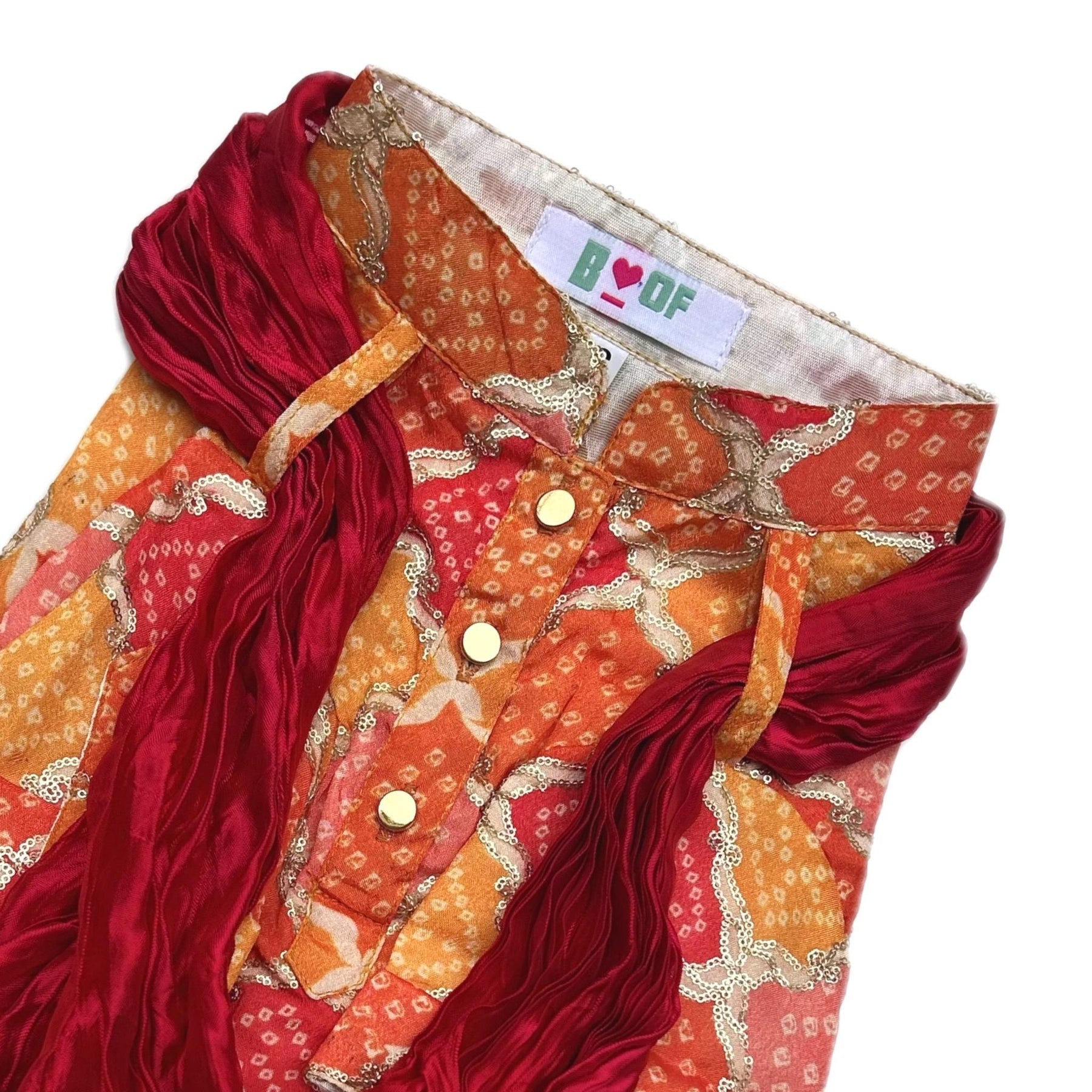 MULTI COLOURED DOG KURTA WITH DUPATTA