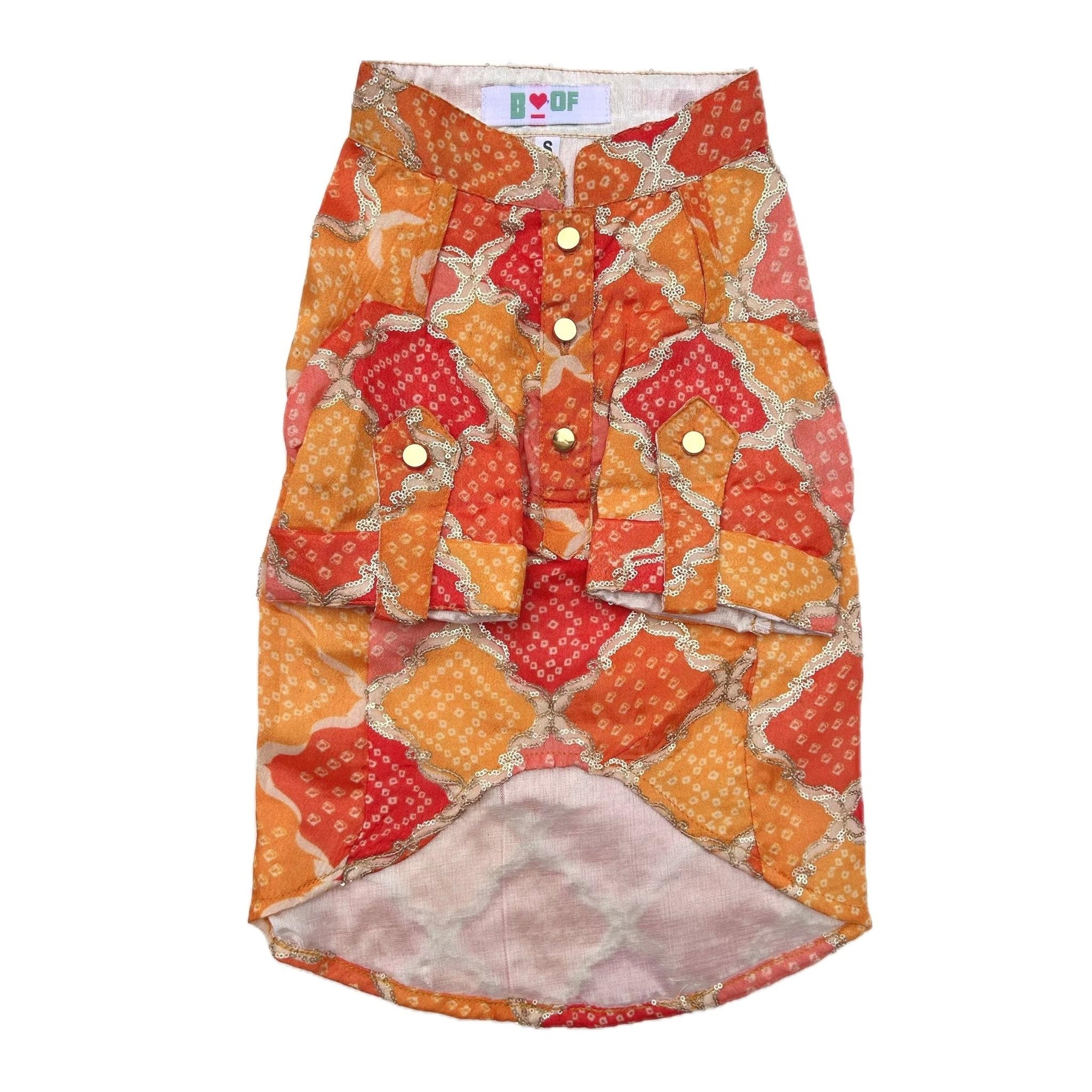 MULTI COLOURED DOG KURTA WITH DUPATTA