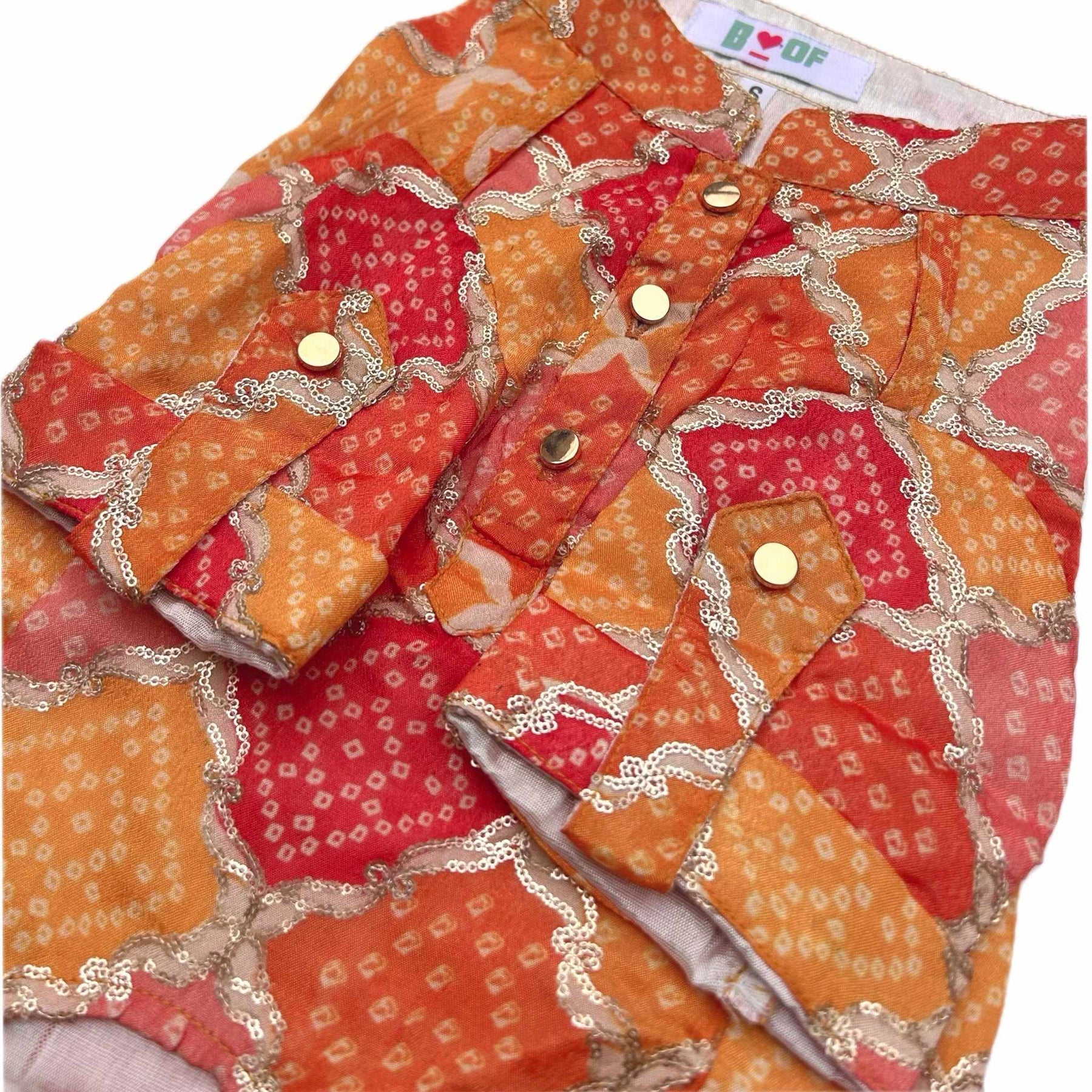 MULTI COLOURED DOG KURTA WITH DUPATTA