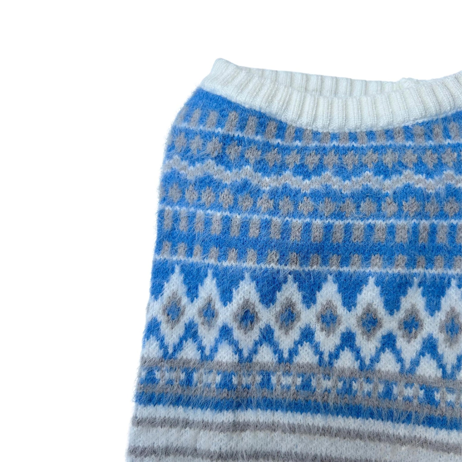 BLUE AZTEC PATTERN DOG SWEATER