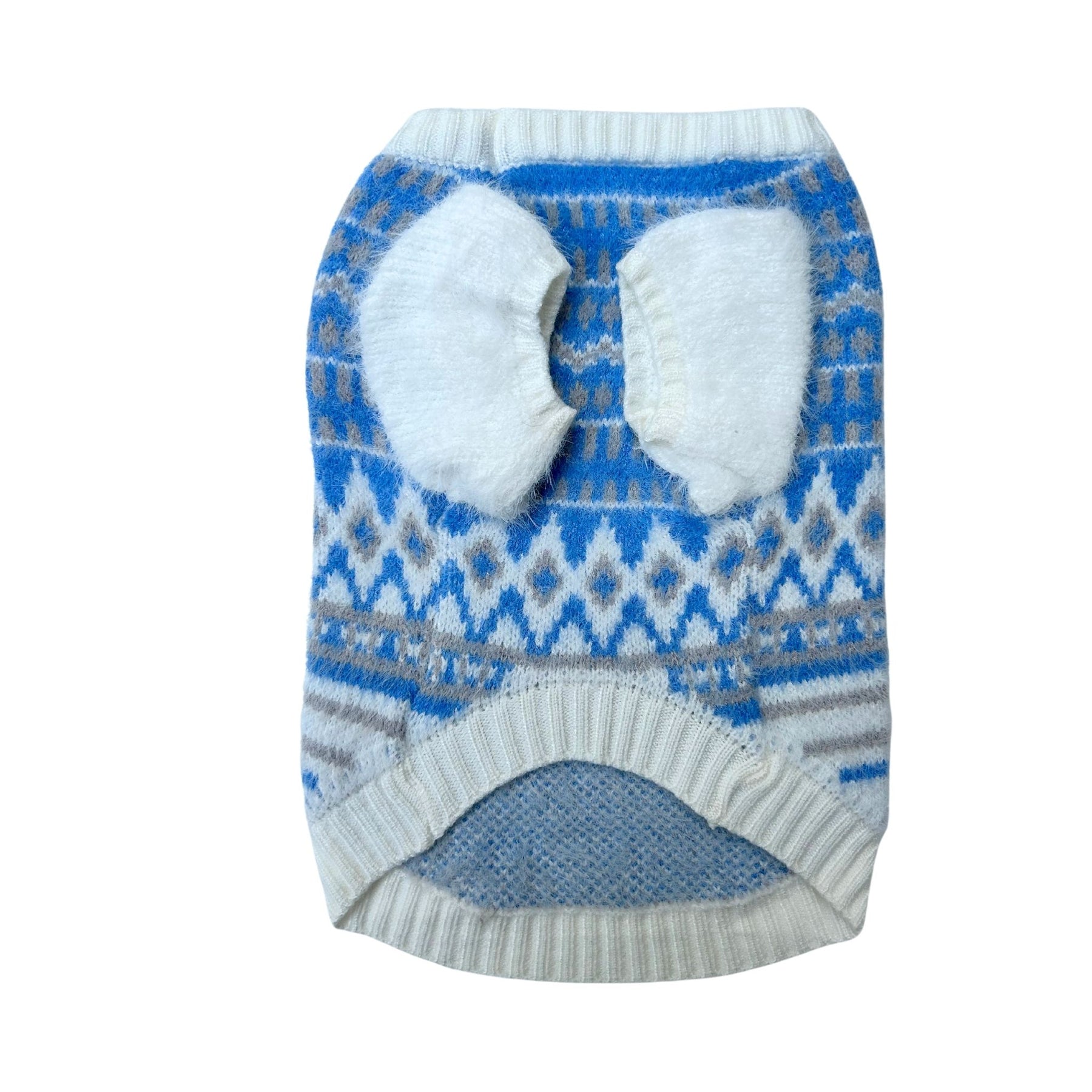 BLUE AZTEC PATTERN DOG SWEATER