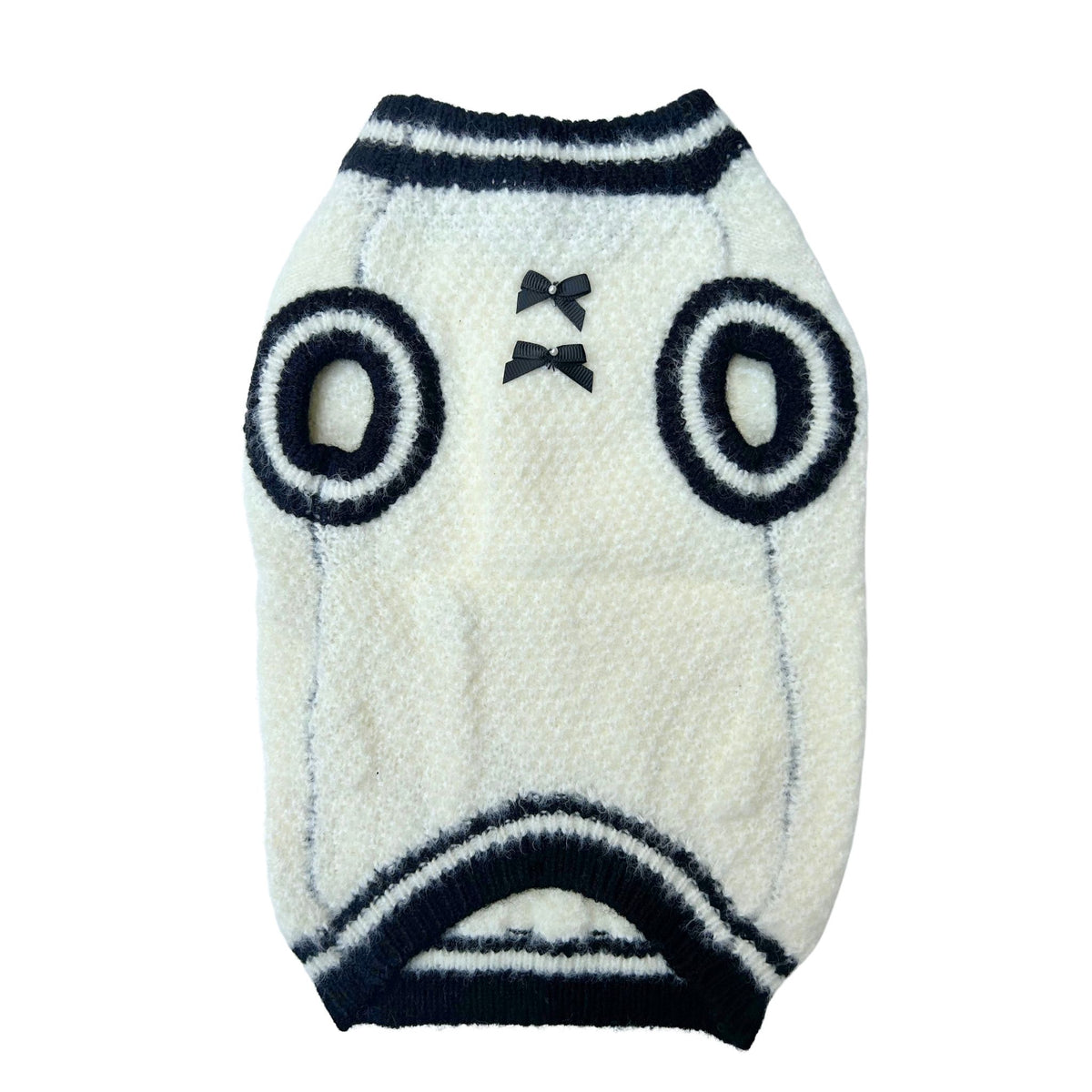 OFF WHITE LUXURY BOW DOG SWEATER